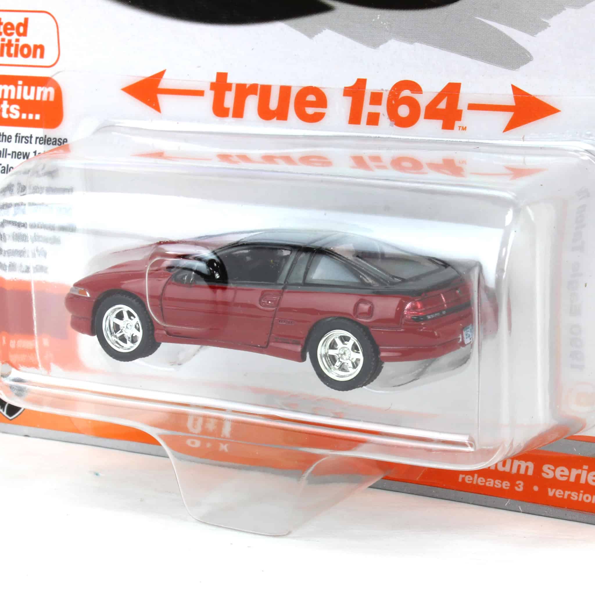 1/64 1990 Eagle Talon TSi, Flash Red, Auto World - Image 3