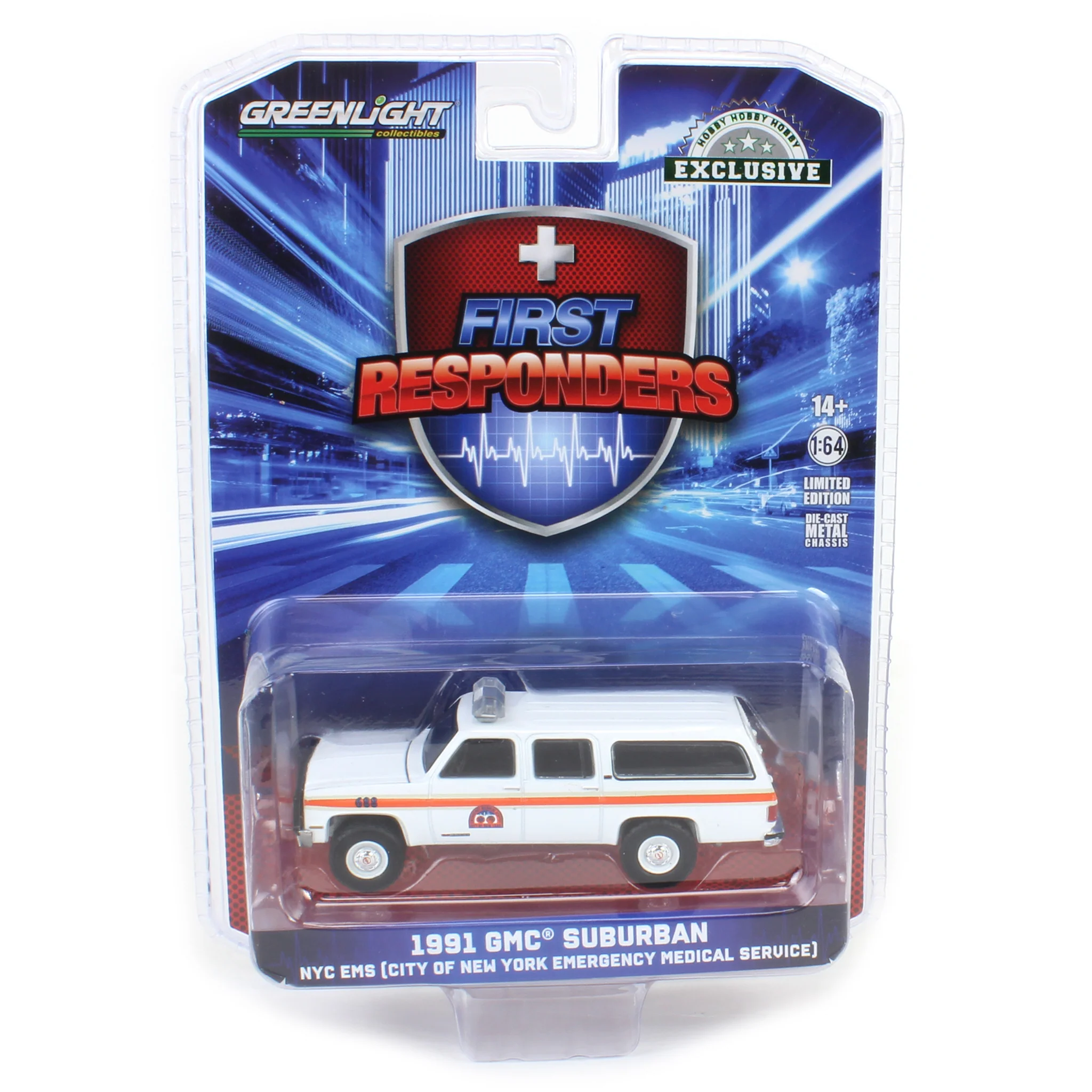 1/64 1991 GMC Suburban First Responders, NYC EMS, GreenLight Hobby Exclusive - Image 2