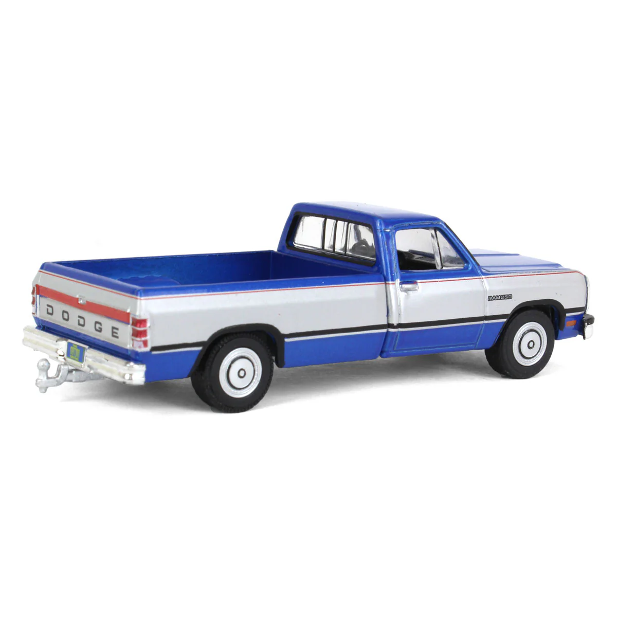 1/64 1992 Dodge Ram 1st Generation, Blue & Silver, Outback Toys Exclusive - Image 3