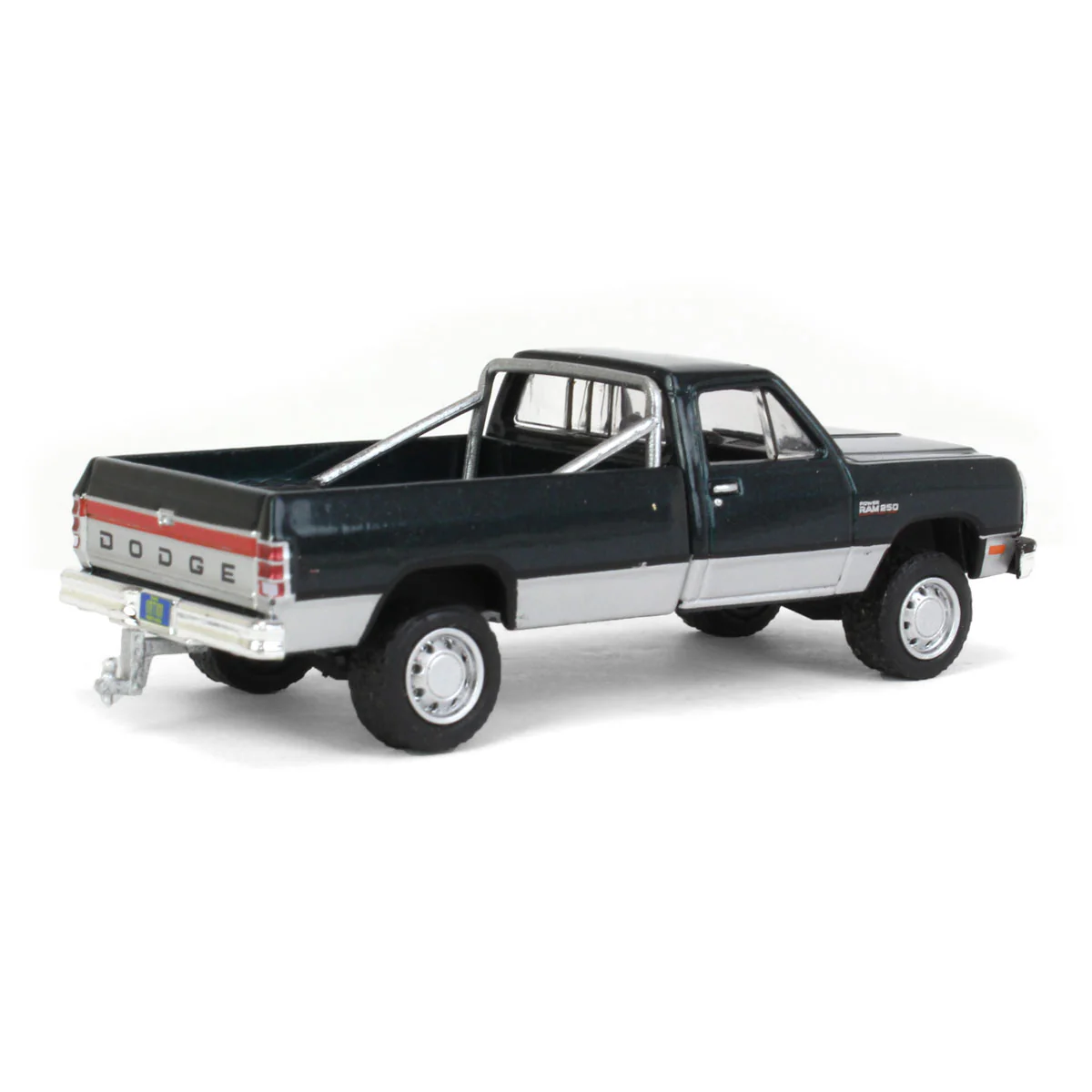 1/64 1992 Dodge Ram 1st Generation, Lifted, Green & Silver, Outback Toys Exclusive - Image 3
