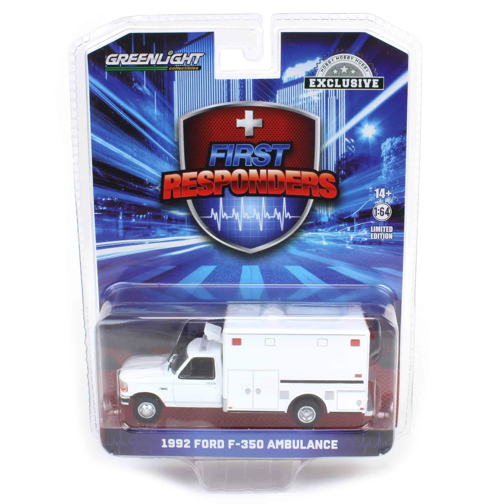 1/64 1992 Ford F-350 Ambulance, White, Hobby Exclusive - Image 5
