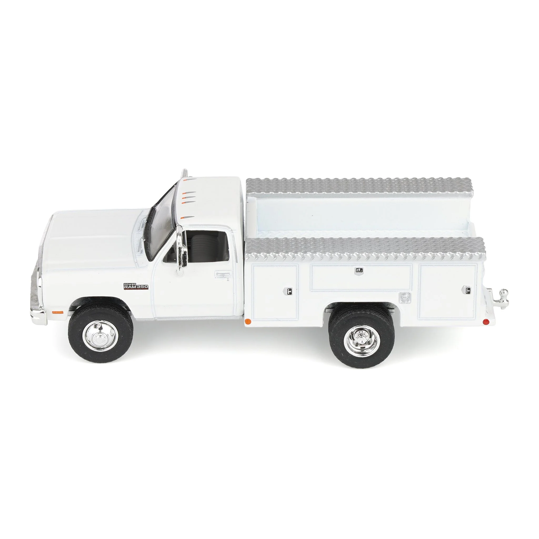 1/64 1993 Dodge Ram 350 Pickup Truck with Service Bed, White, Rick's Auto Sales Series 2 by GreenLight Collectibles - Image 5