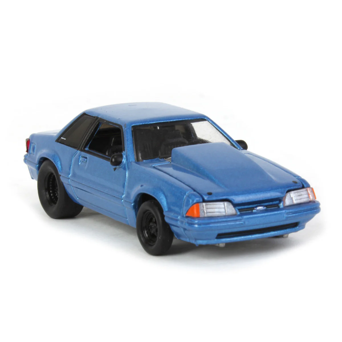 1/64 1993 Ford Mustang Blue Drag Car, LP Diecast Exclusive - Image 2