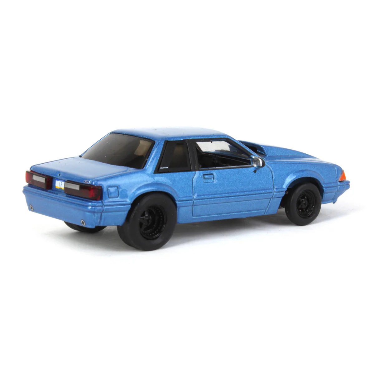1/64 1993 Ford Mustang Blue Drag Car, LP Diecast Exclusive - Image 3