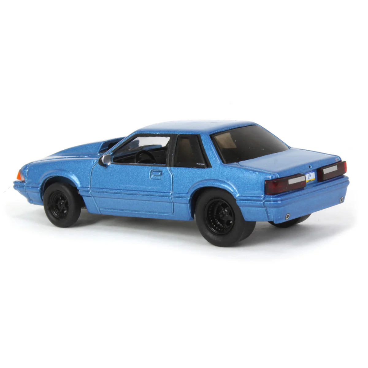 1/64 1993 Ford Mustang Blue Drag Car, LP Diecast Exclusive - Image 4