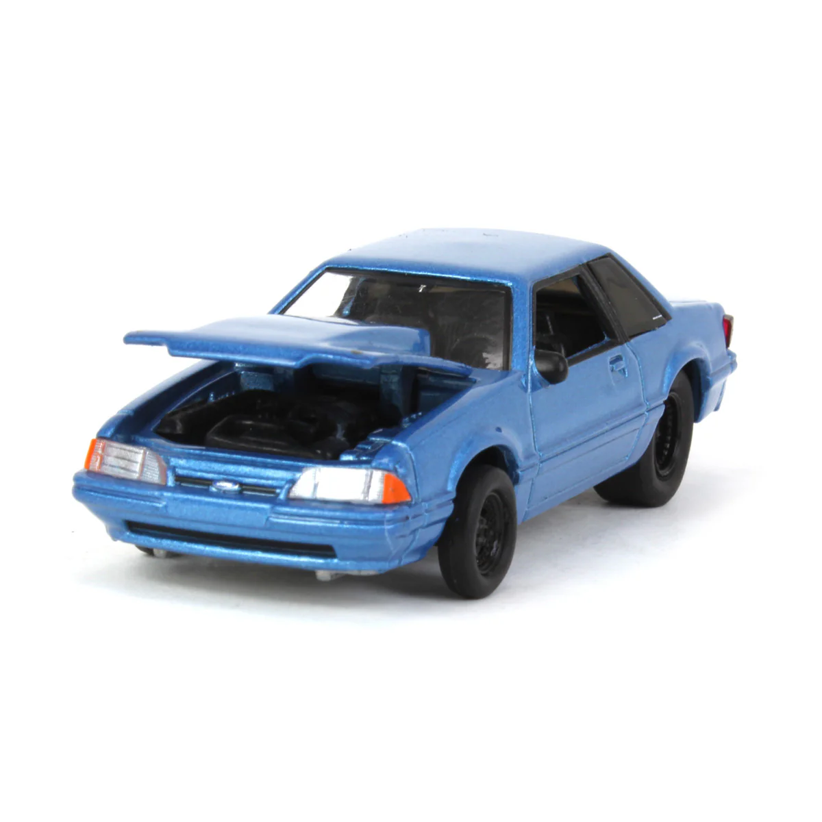 1/64 1993 Ford Mustang Blue Drag Car, LP Diecast Exclusive - Image 5