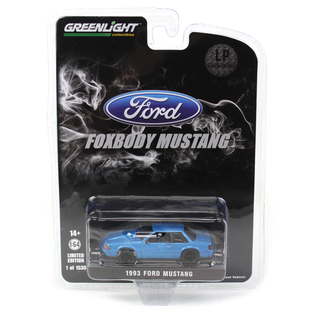 1/64 1993 Ford Mustang Blue Drag Car, LP Diecast Exclusive - Image 6