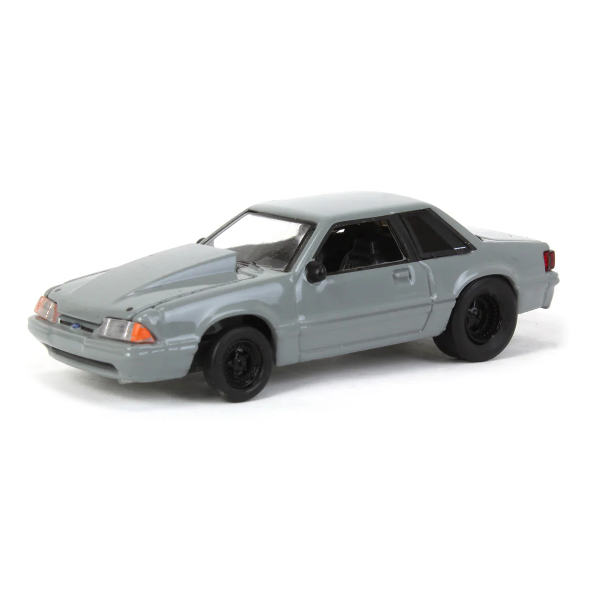 1/64 1993 Ford Mustang Gray Drag Car by GreenLight Collectibles, LP Diecast Exclusive