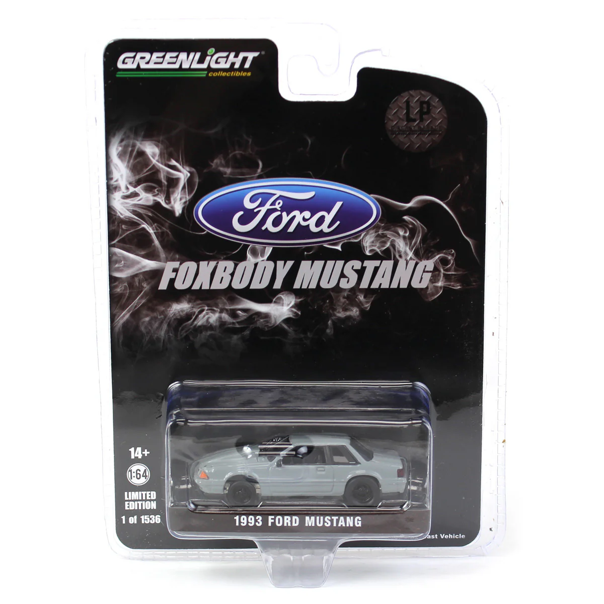 1/64 1993 Ford Mustang Gray Drag Car by GreenLight Collectibles, LP Diecast Exclusive - Image 6