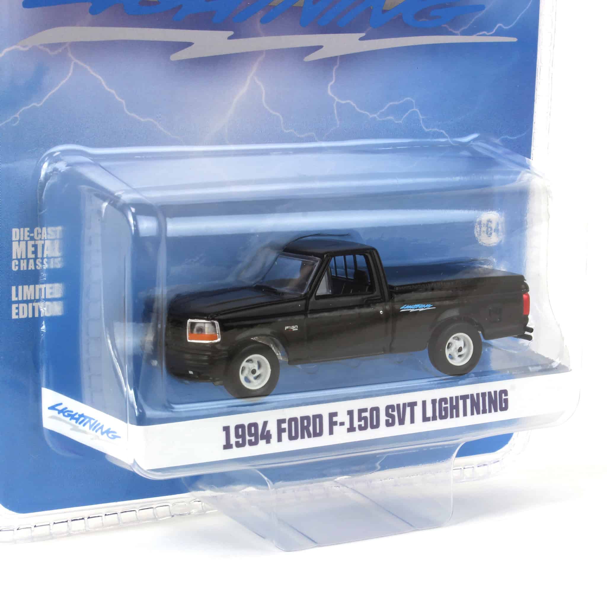 1/64 1994 Ford F-150 SVT Lightning with Tonneau Bed Cover, Black, Hobby Exclusive - Image 3