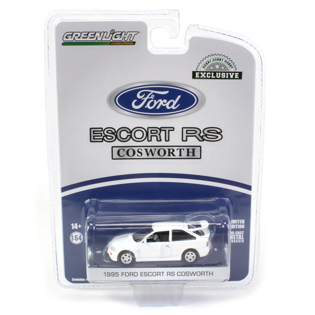 1/64 1995 Ford Escort RS Cosworth, Diamond White, Hobby Exclusive - Image 5