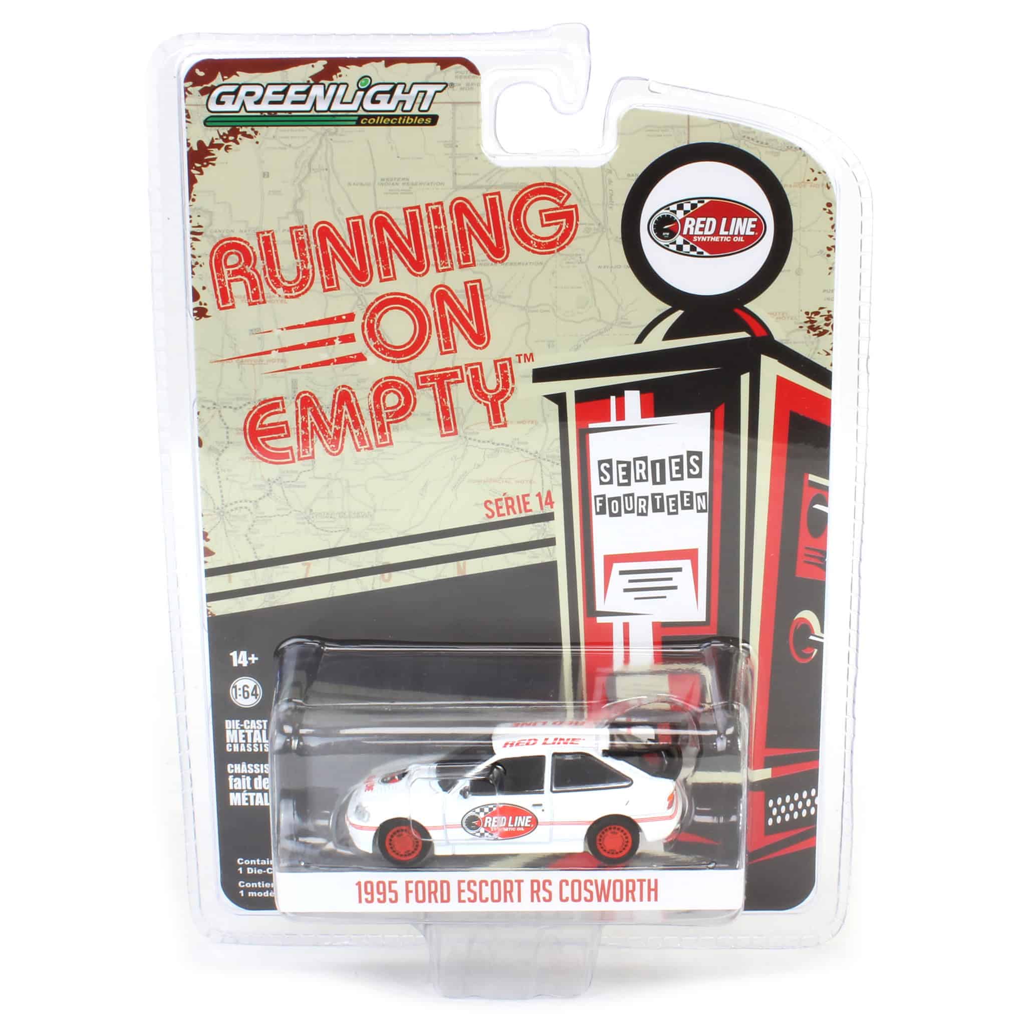 1/64 1995 Ford Escort RS Cosworth, Red Line Synthetic Oil, Running on Empty Series 14 - Image 5