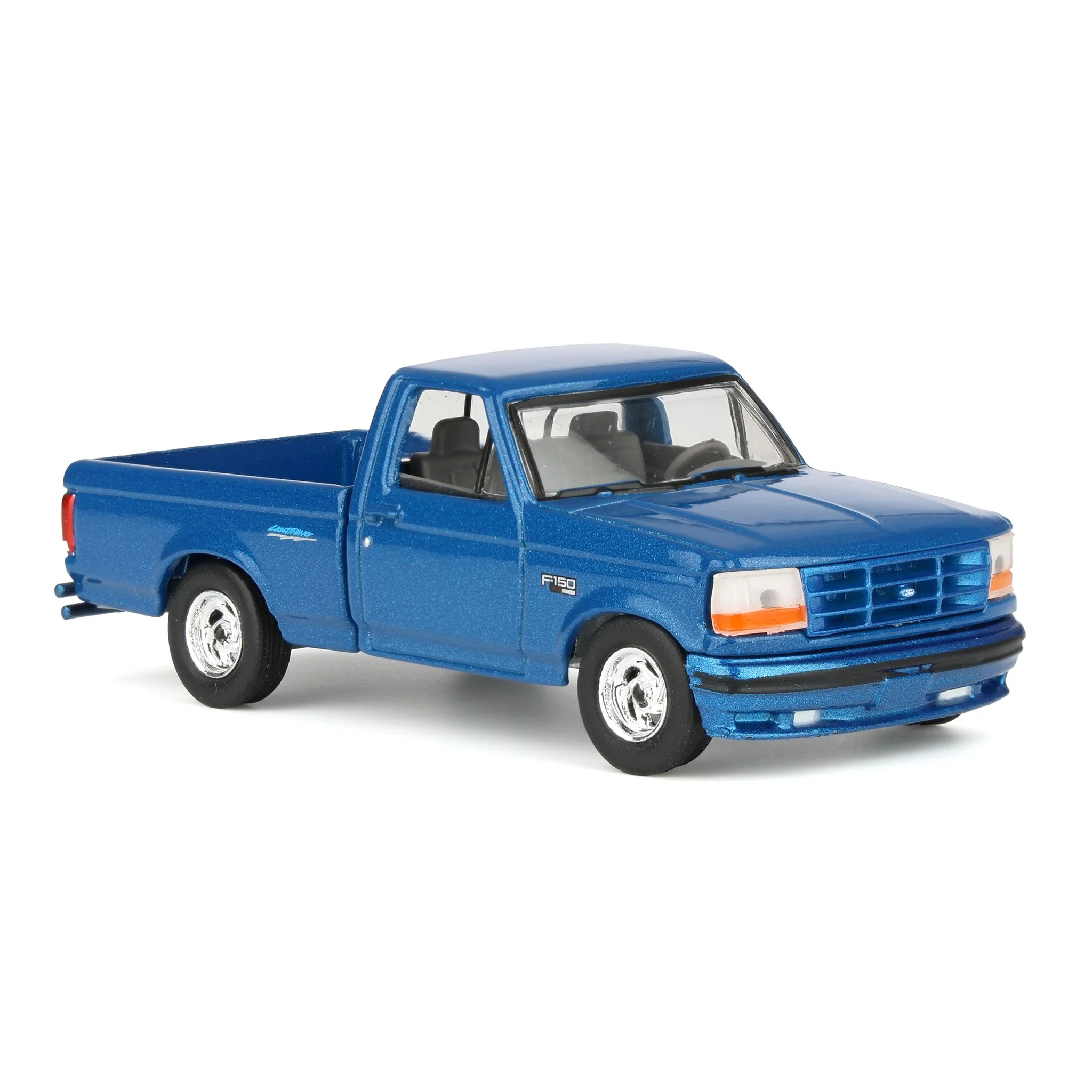 1/64 1995 Ford F-150 Lightning Pickup Truck, Sonic Blue, Rick's Auto Sales Series 2 by GreenLight Collectibles - Image 2