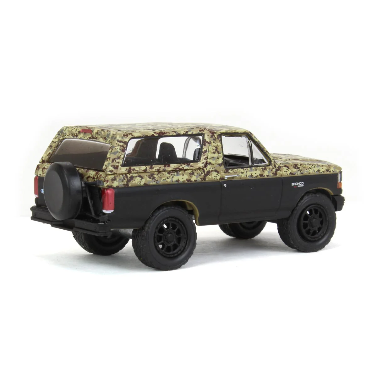 1/64 1996 Ford Bronco Lifted, Camo & Black, All-Terrain Series 14 - Image 3