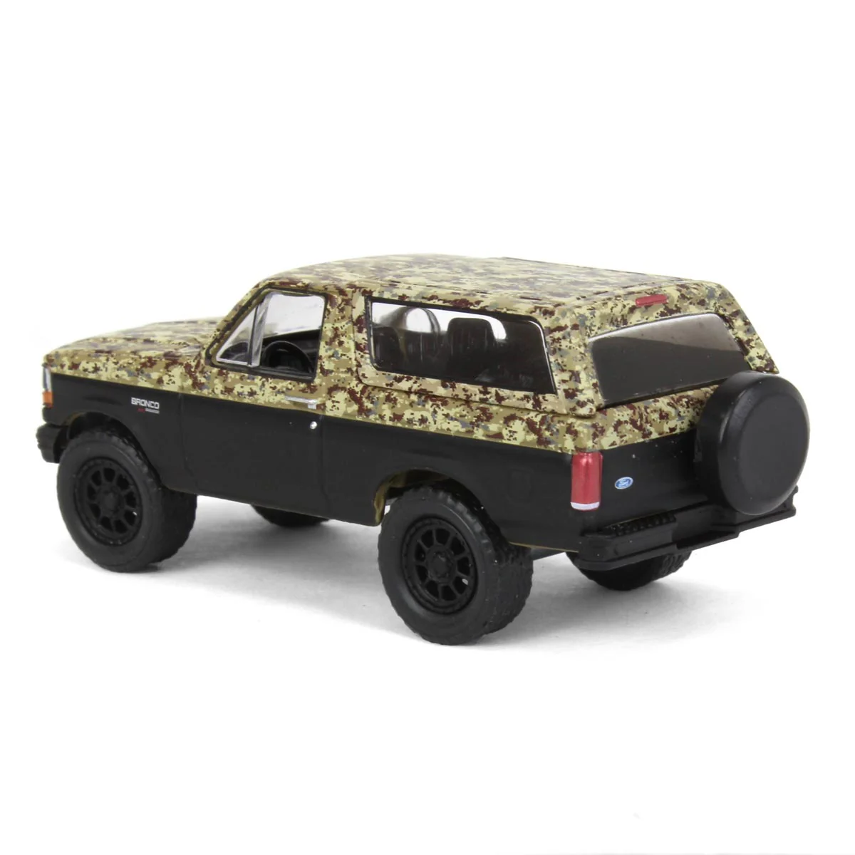 1/64 1996 Ford Bronco Lifted, Camo & Black, All-Terrain Series 14 - Image 4