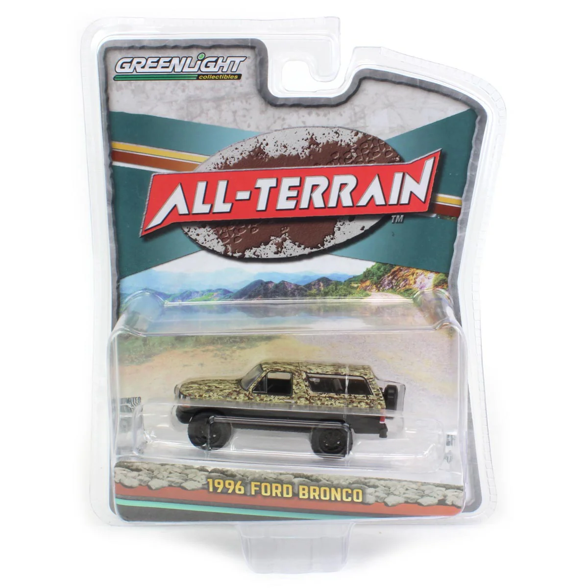 1/64 1996 Ford Bronco Lifted, Camo & Black, All-Terrain Series 14 - Image 5
