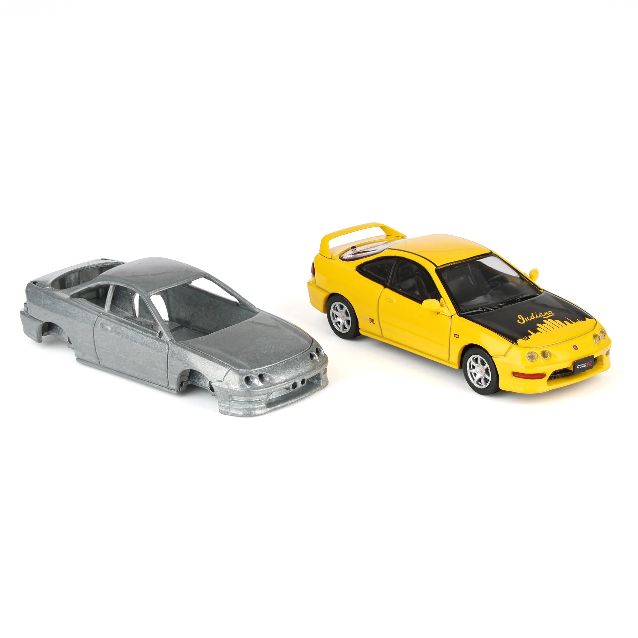 1/64 2000 Honda Integra Type R Export Version Raw Casting Dual Pack, Phoenix Yellow, 2025 GreenLight Waltersons Product Expo Dinner Exclusive - Image 2
