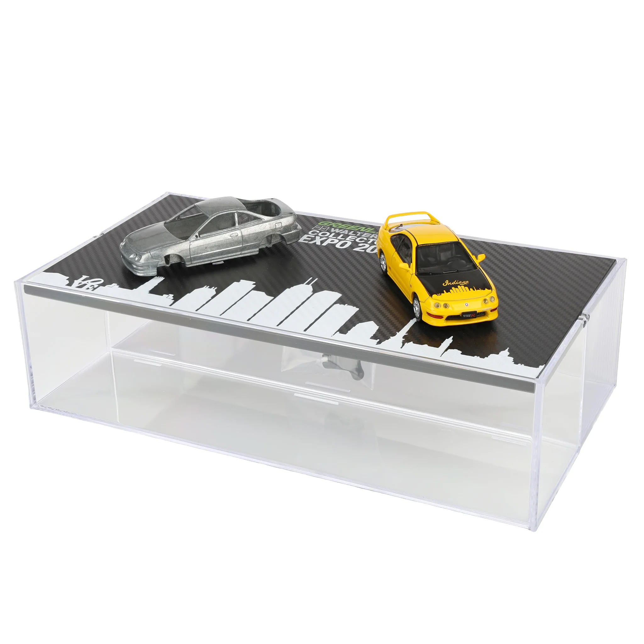 1/64 2000 Honda Integra Type R Export Version Raw Casting Dual Pack, Phoenix Yellow, 2025 GreenLight Waltersons Product Expo Dinner Exclusive - Image 4
