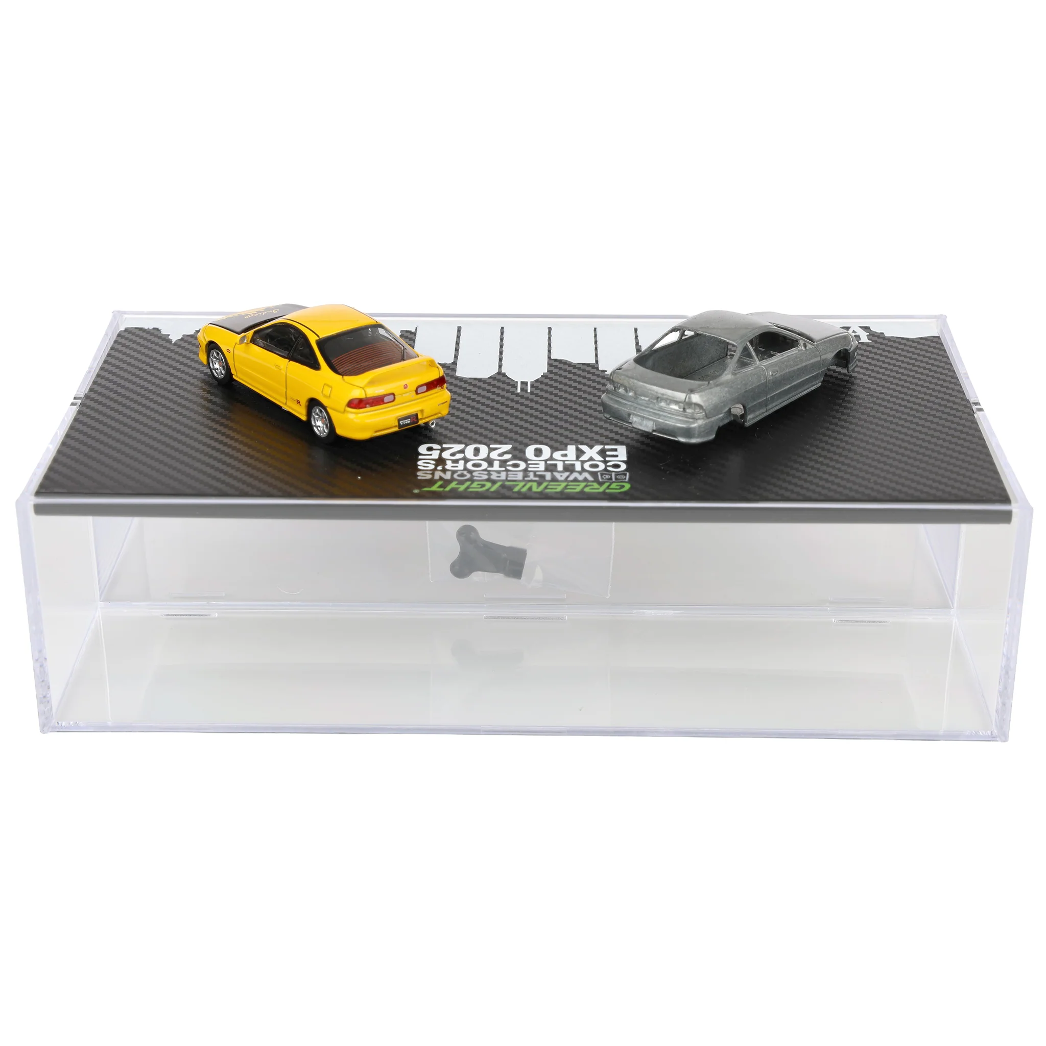 1/64 2000 Honda Integra Type R Export Version Raw Casting Dual Pack, Phoenix Yellow, 2025 GreenLight Waltersons Product Expo Dinner Exclusive - Image 5