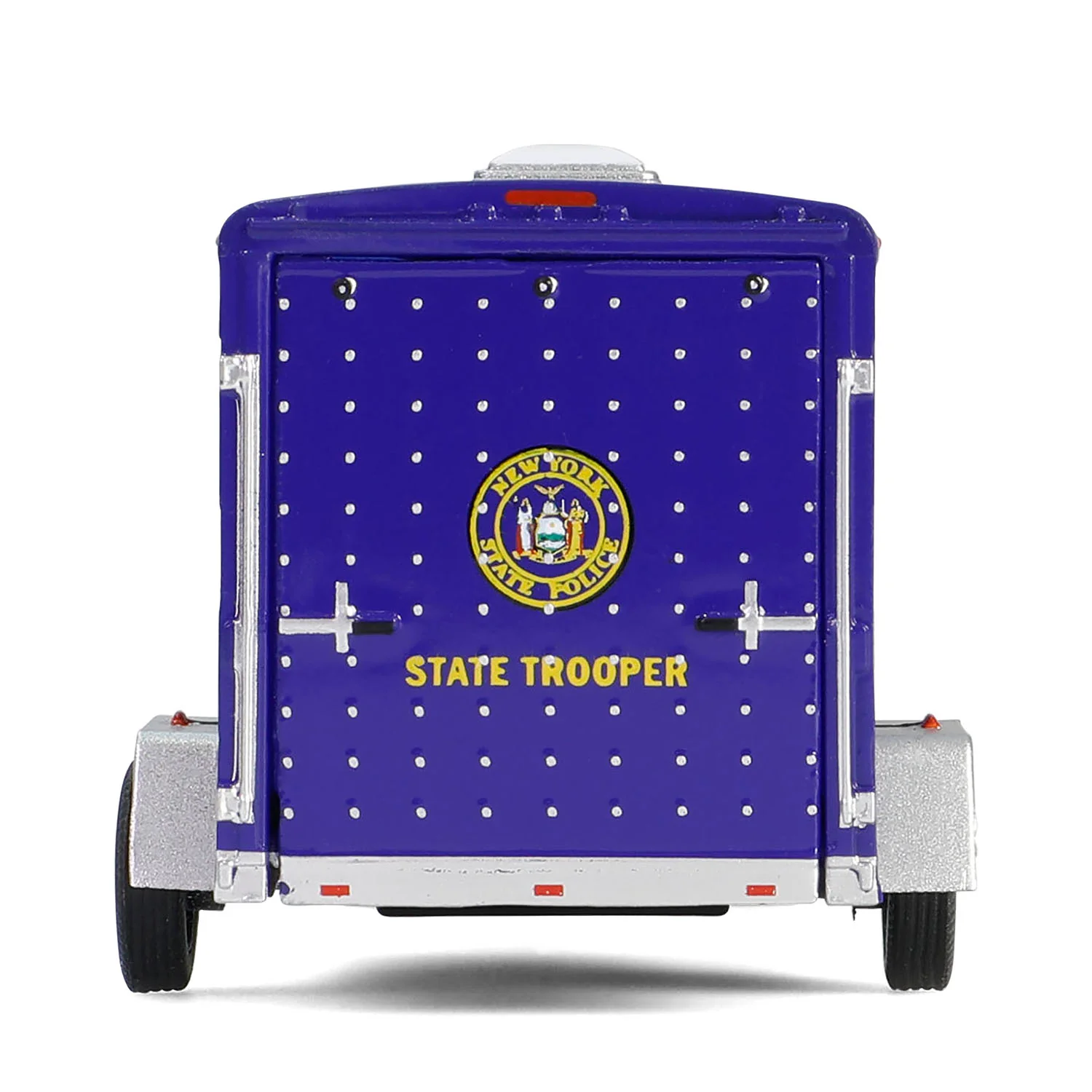 1/64 2001 Jeep Cherokee with Small Cargo Trailer, New York State Police, Hot Pursuit Hitch & Tow Series 1 - Image 9