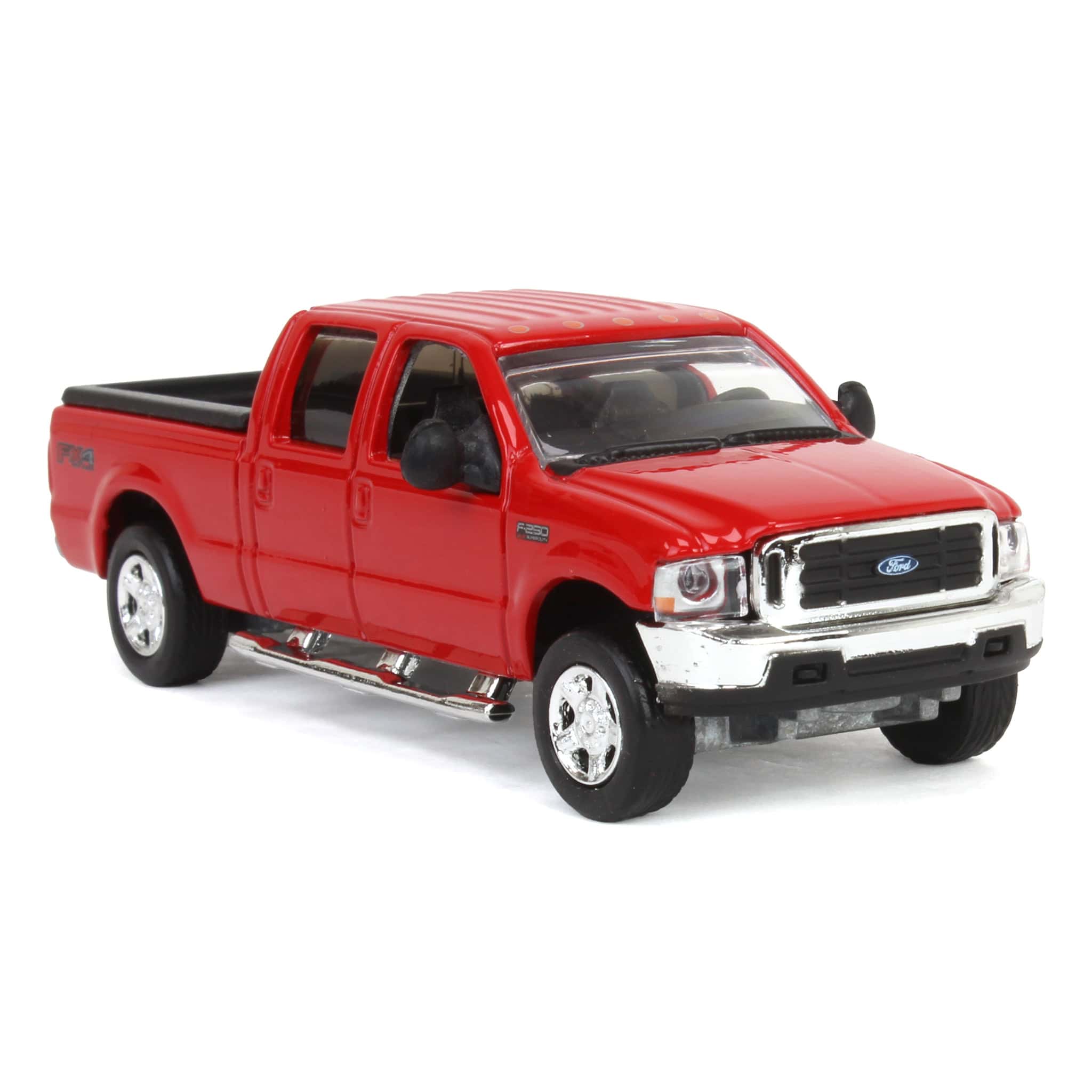 1/64 2004 Ford F-250 Super Duty Crew Cab Pickup Truck, Bright Red, LP Diecast Garage Exclusive - Image 2