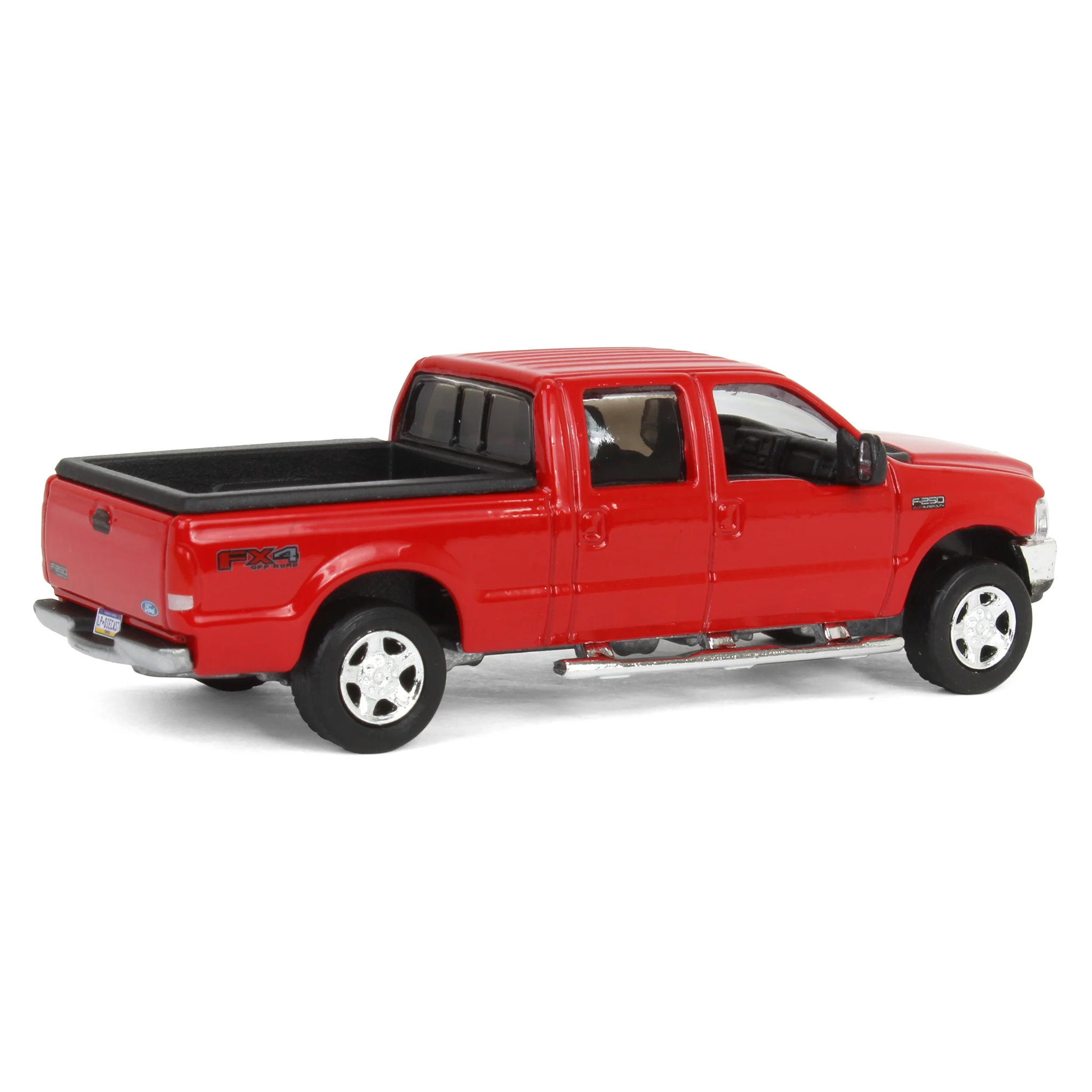 1/64 2004 Ford F-250 Super Duty Crew Cab Pickup Truck, Bright Red, LP Diecast Garage Exclusive - Image 3