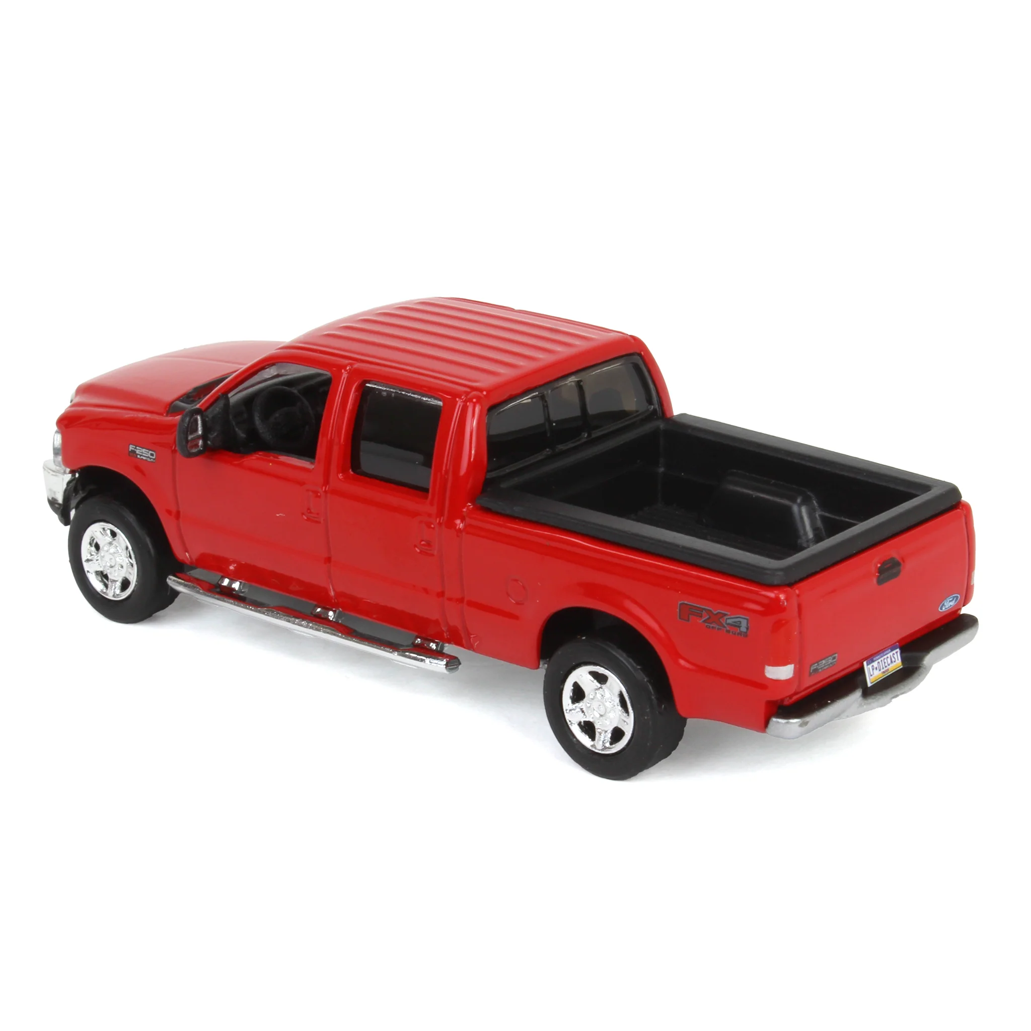 1/64 2004 Ford F-250 Super Duty Crew Cab Pickup Truck, Bright Red, LP Diecast Garage Exclusive - Image 4