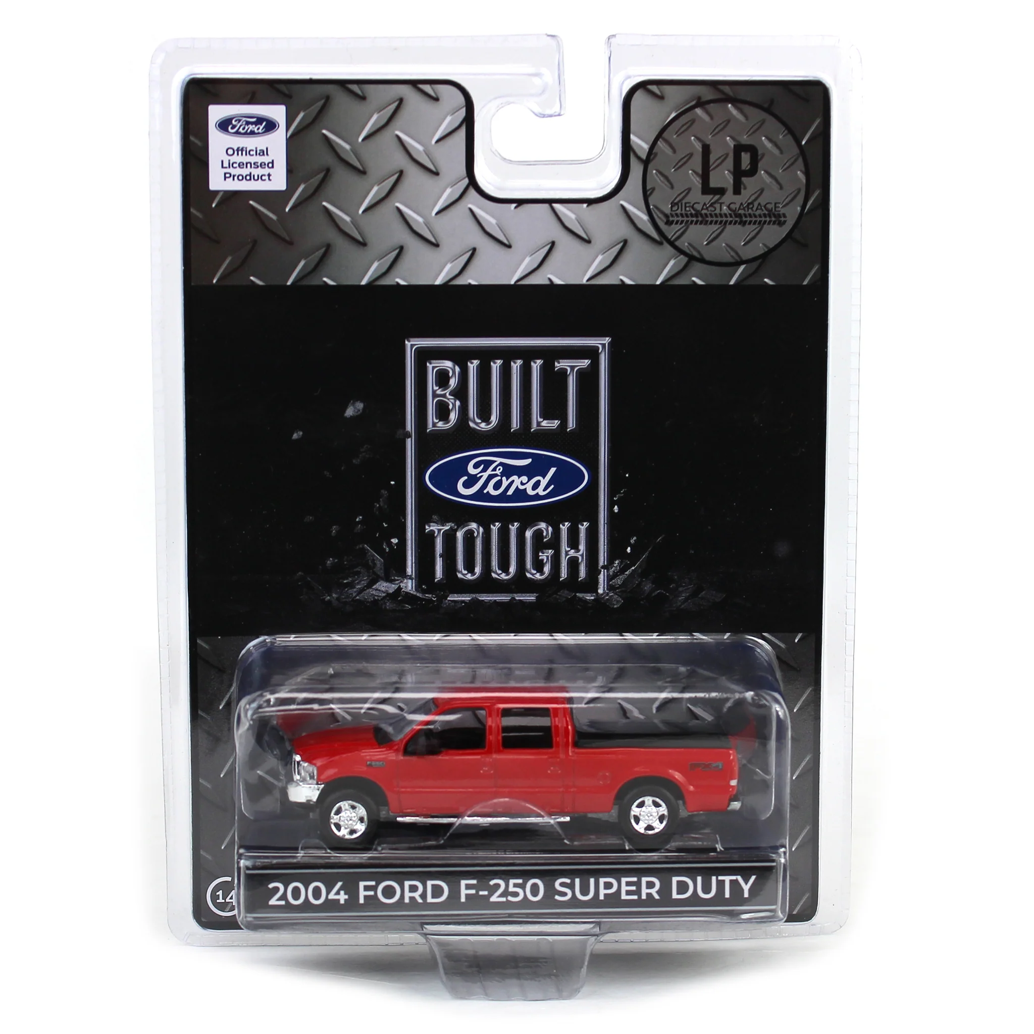 1/64 2004 Ford F-250 Super Duty Crew Cab Pickup Truck, Bright Red, LP Diecast Garage Exclusive - Image 5