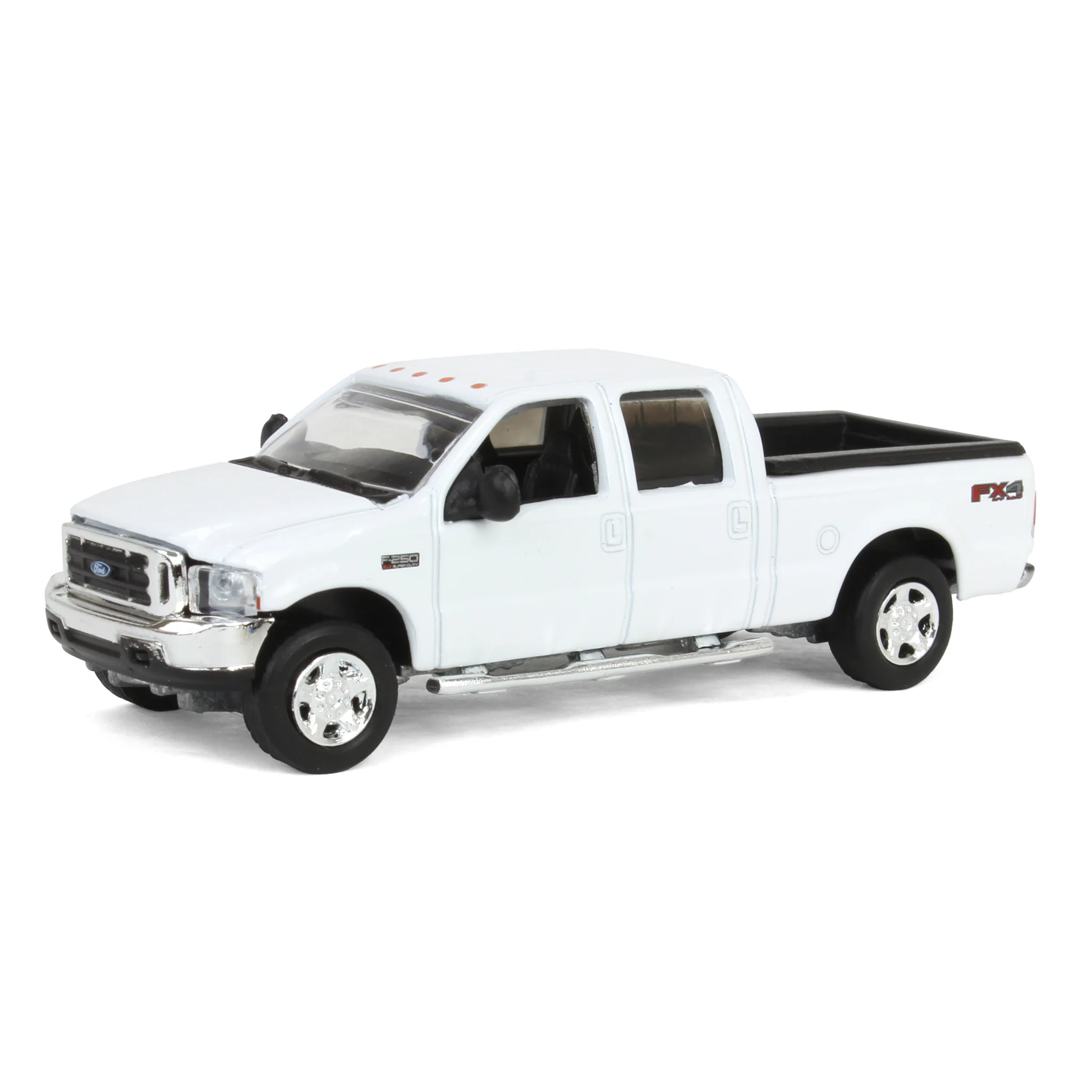 1/64 2004 Ford F-250 Super Duty Crew Cab Pickup Truck, Winter White, LP Diecast Garage Exclusive