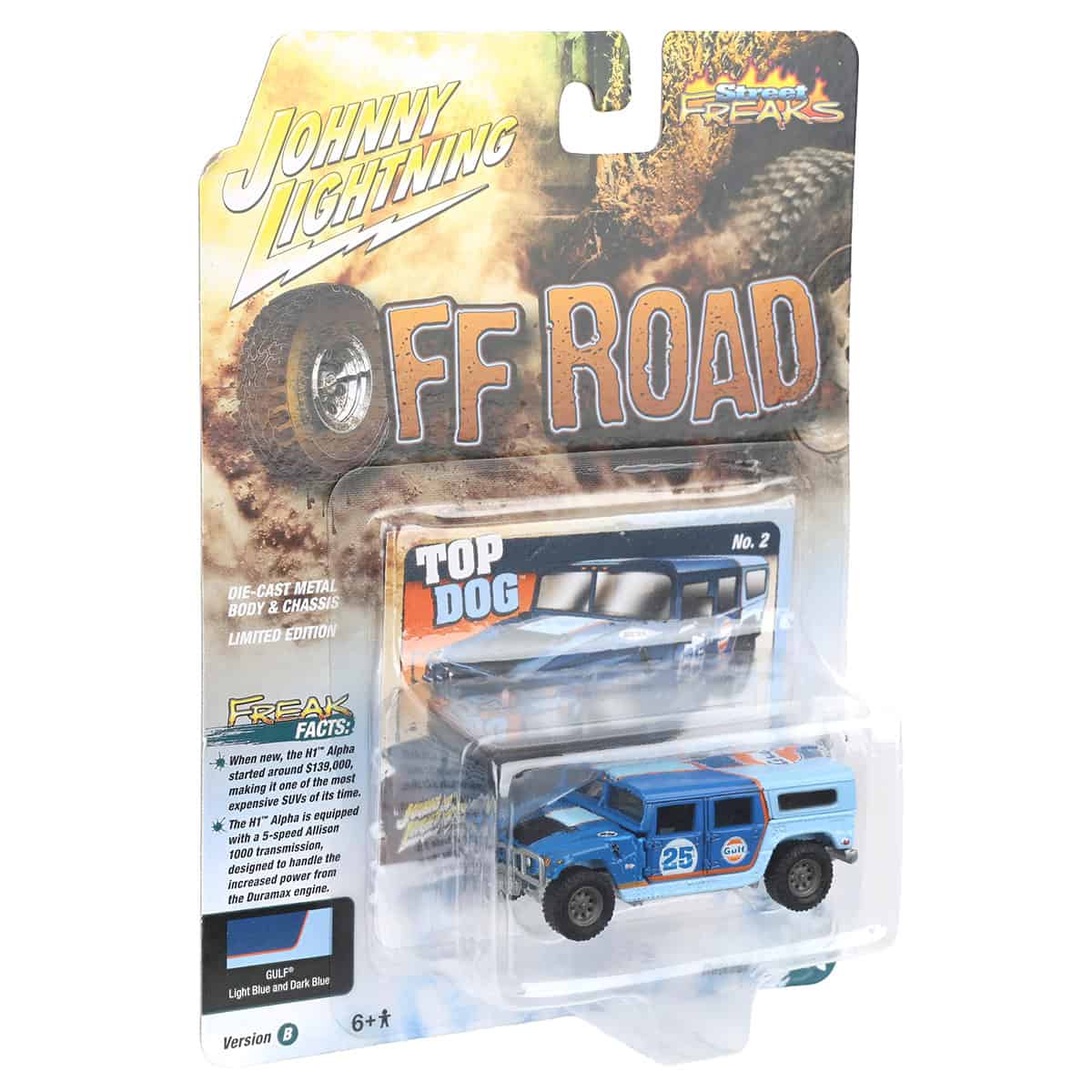 1/64 2006 Hummer H1 Alpha, Gulf Oil, Johnny Lightning Off Road - Image 2