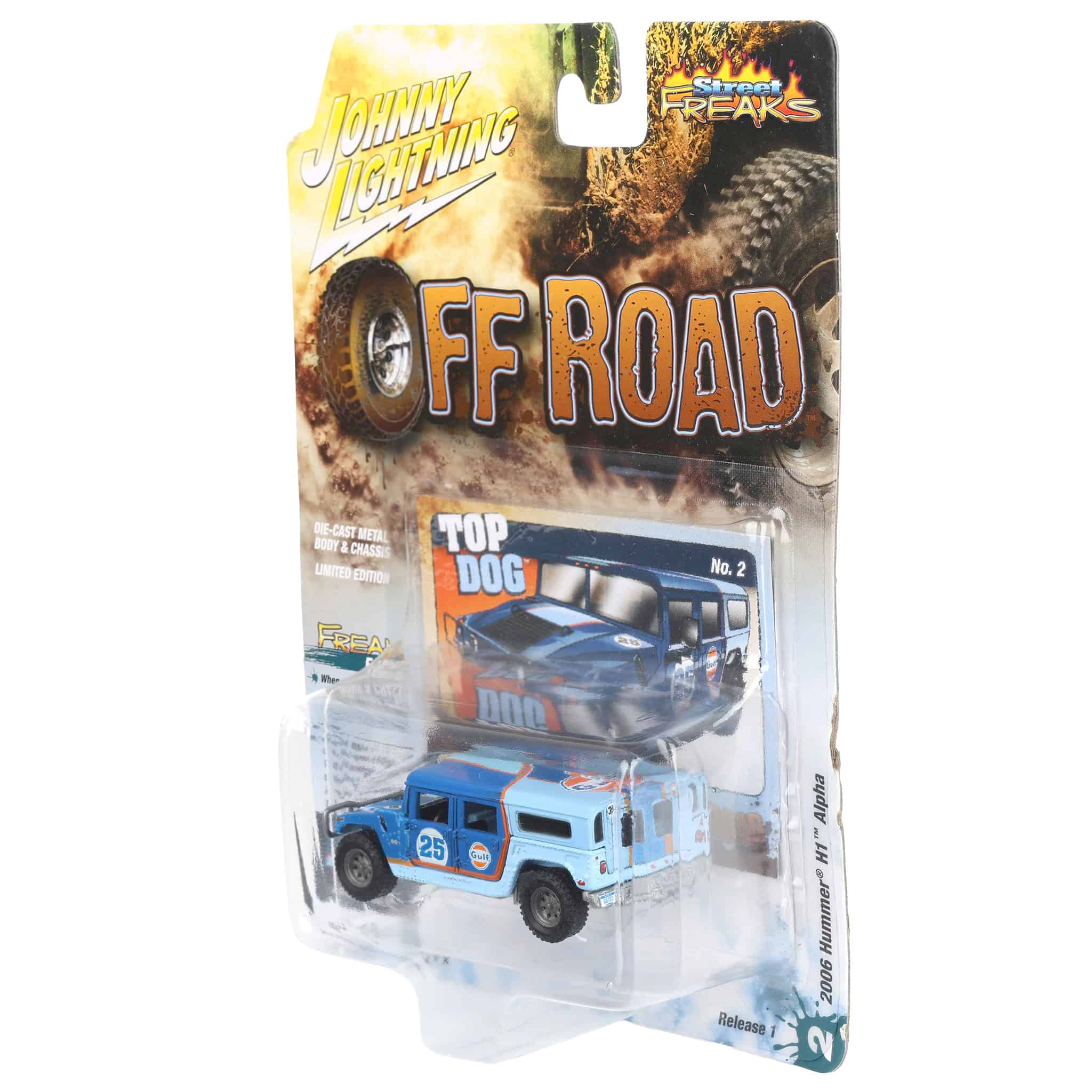 1/64 2006 Hummer H1 Alpha, Gulf Oil, Johnny Lightning Off Road - Image 3