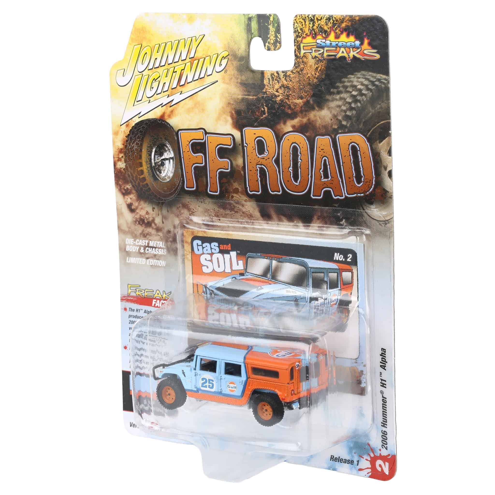 1/64 2006 Hummer H1 Alpha, Gulf Oil, Johnny Lightning Off Road - Image 3