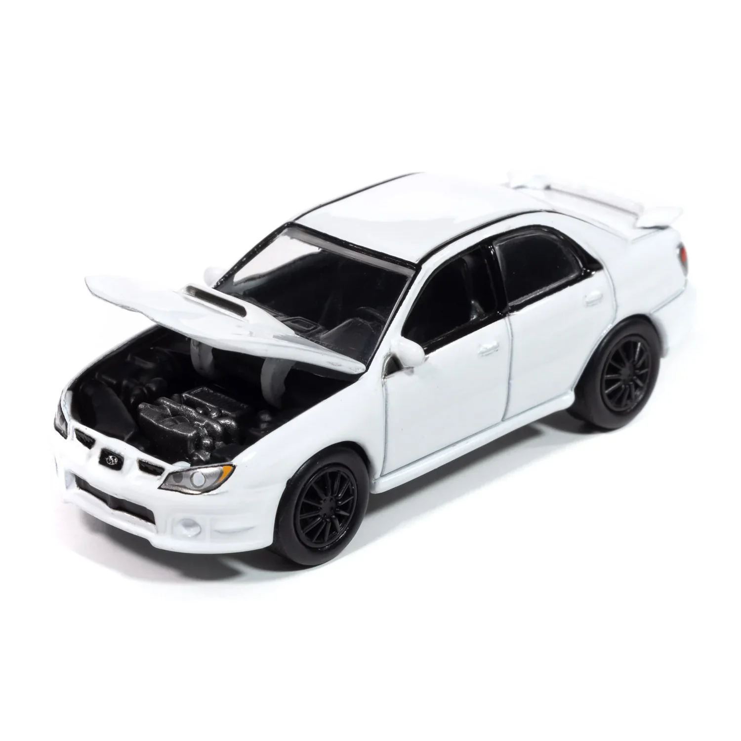 1/64 2006 Subaru Impreza WRX, White with Black Rims, Mecum Auctions, Johnny Lightning Collector Tin Series 15 - Image 2
