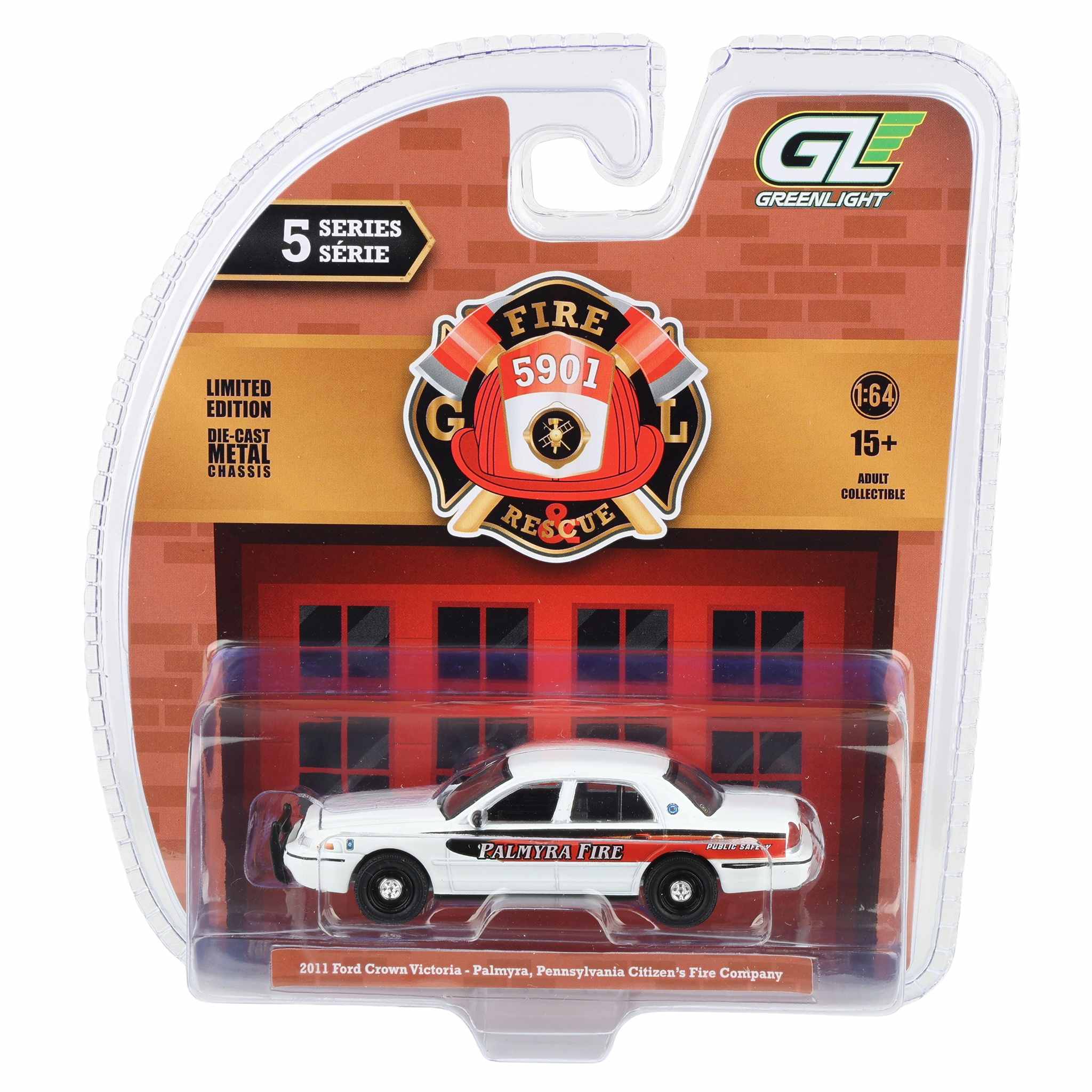 1/64 2011 Ford Crown Victoria, Palmyra, Pennsylvania Fire Department, Fire & Rescue Series 5 - Image 6