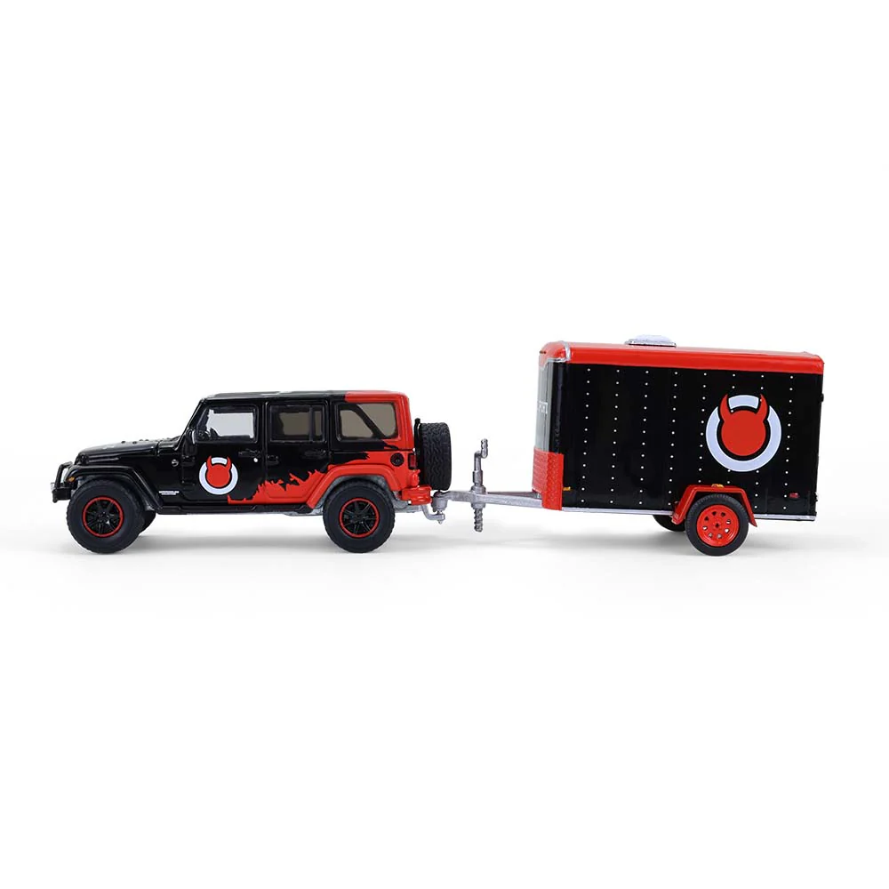 1/64 2012 Jeep Wrangler Unlimited with Small Cargo Trailer, Diablo Sport, Hitch & Tow Series 33 - Image 3