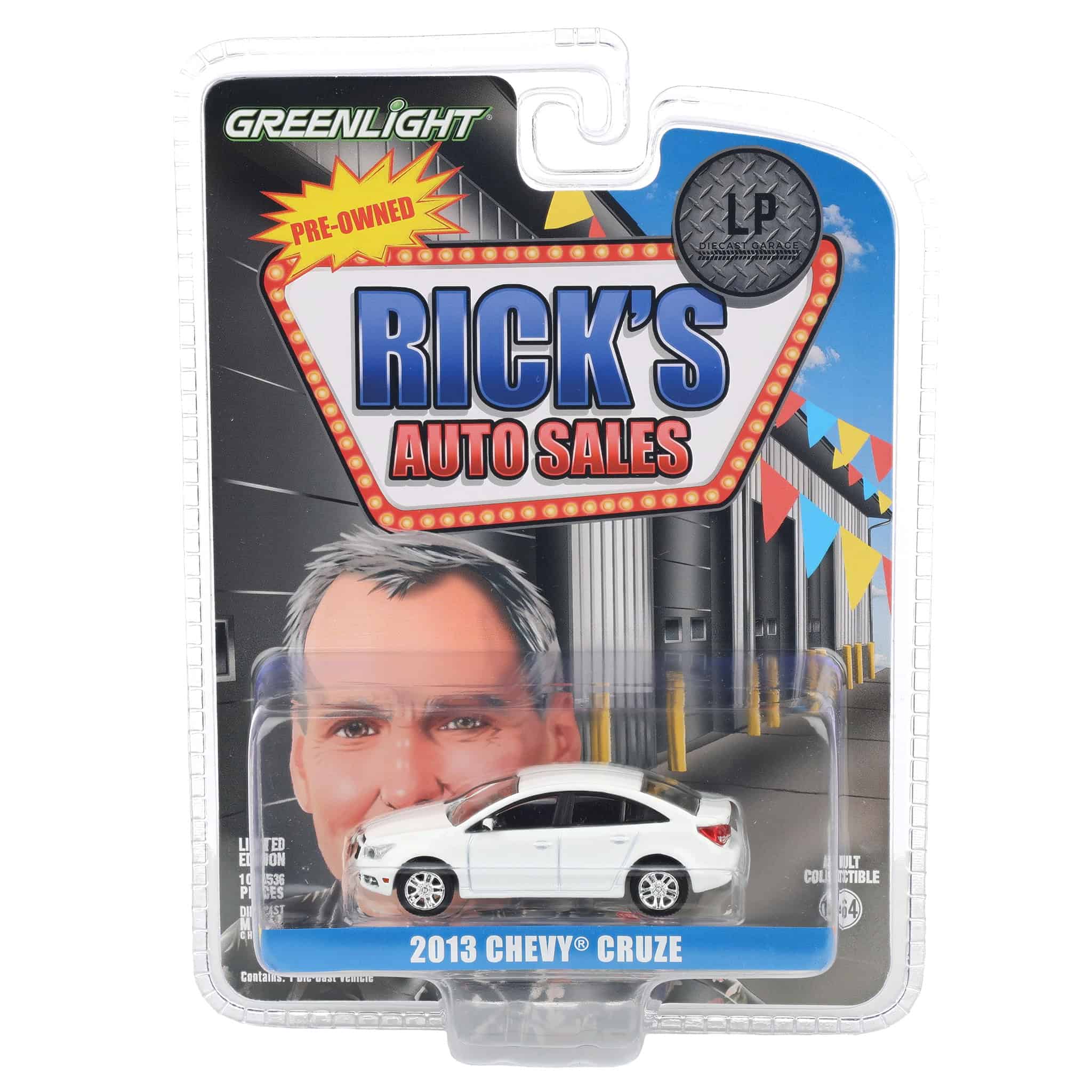 1/64 2013 Chevy Cruze, White, Rick's Auto Sales, LP Diecast Exclusive - Image 6
