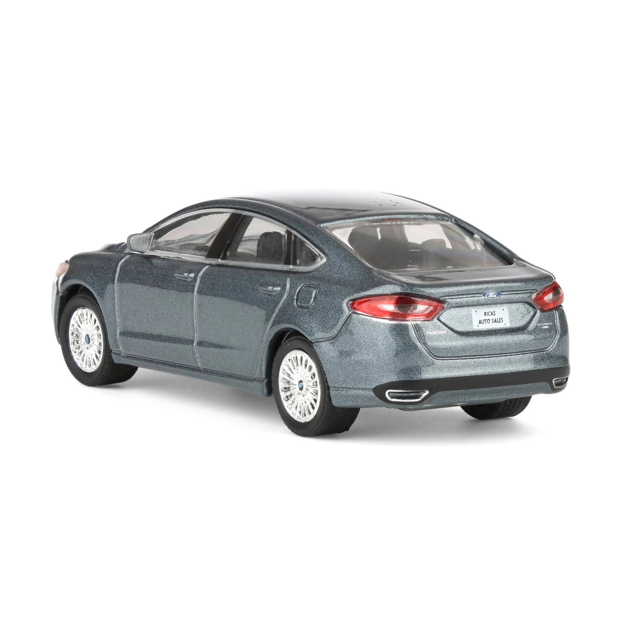 1/64 2013 Ford Fusion SE, Gray, Rick's Auto Sales, LP Diecast Exclusive - Image 4