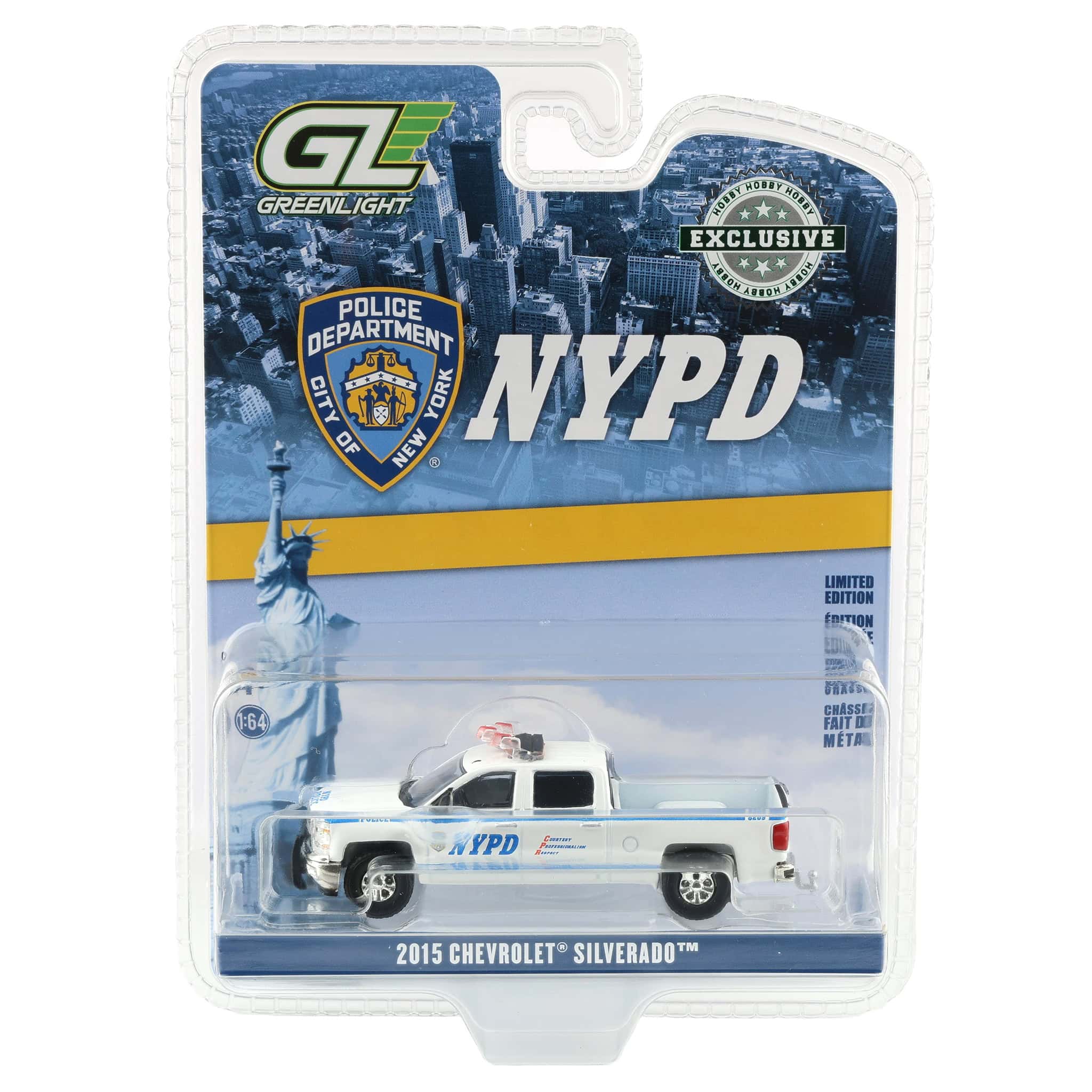 1/64 2015 Chevrolet Silverado by GreenLight Collectibles, New York City Police Dept (NYPD) - Image 7