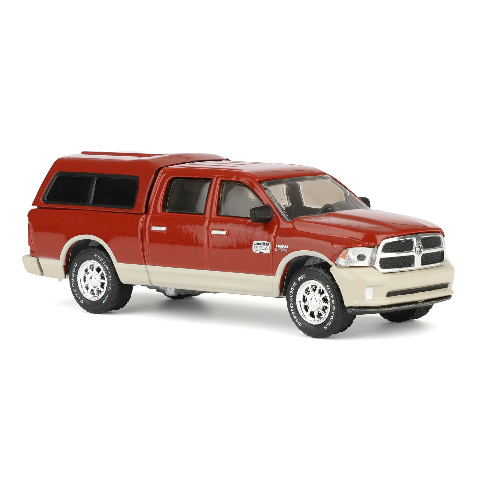 1/64 2015 Ram 1500 Longhorn Pickup Truck with Cap, Red & Gold, Rick's Auto Sales Series 2 by GreenLight Collectibles - Image 2