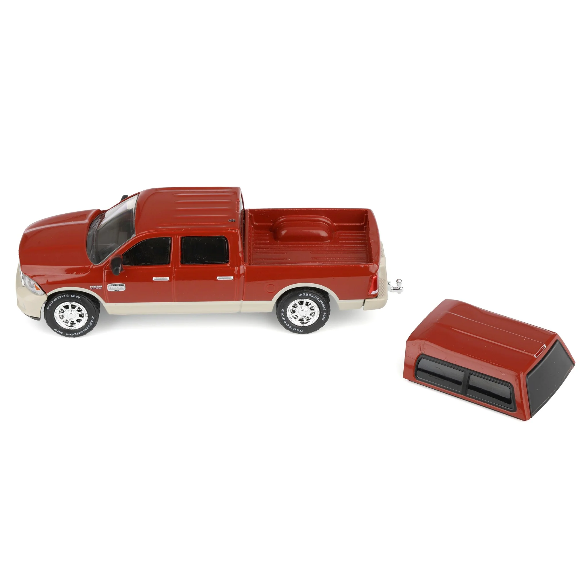 1/64 2015 Ram 1500 Longhorn Pickup Truck with Cap, Red & Gold, Rick's Auto Sales Series 2 by GreenLight Collectibles - Image 5