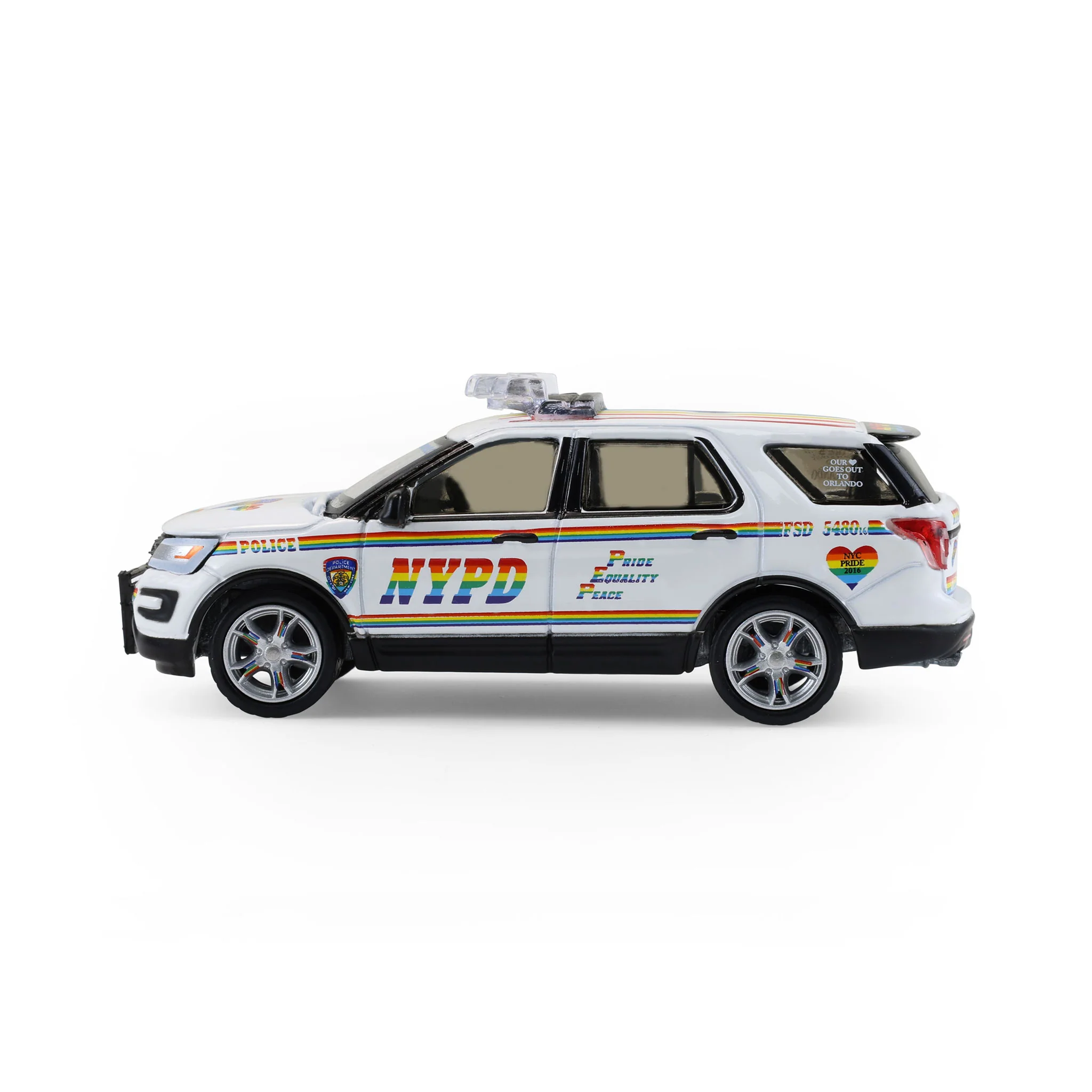 1/64 2016 Ford Explorer, NYPD Pride Livery, Hot Pursuit Series 47 - Image 3