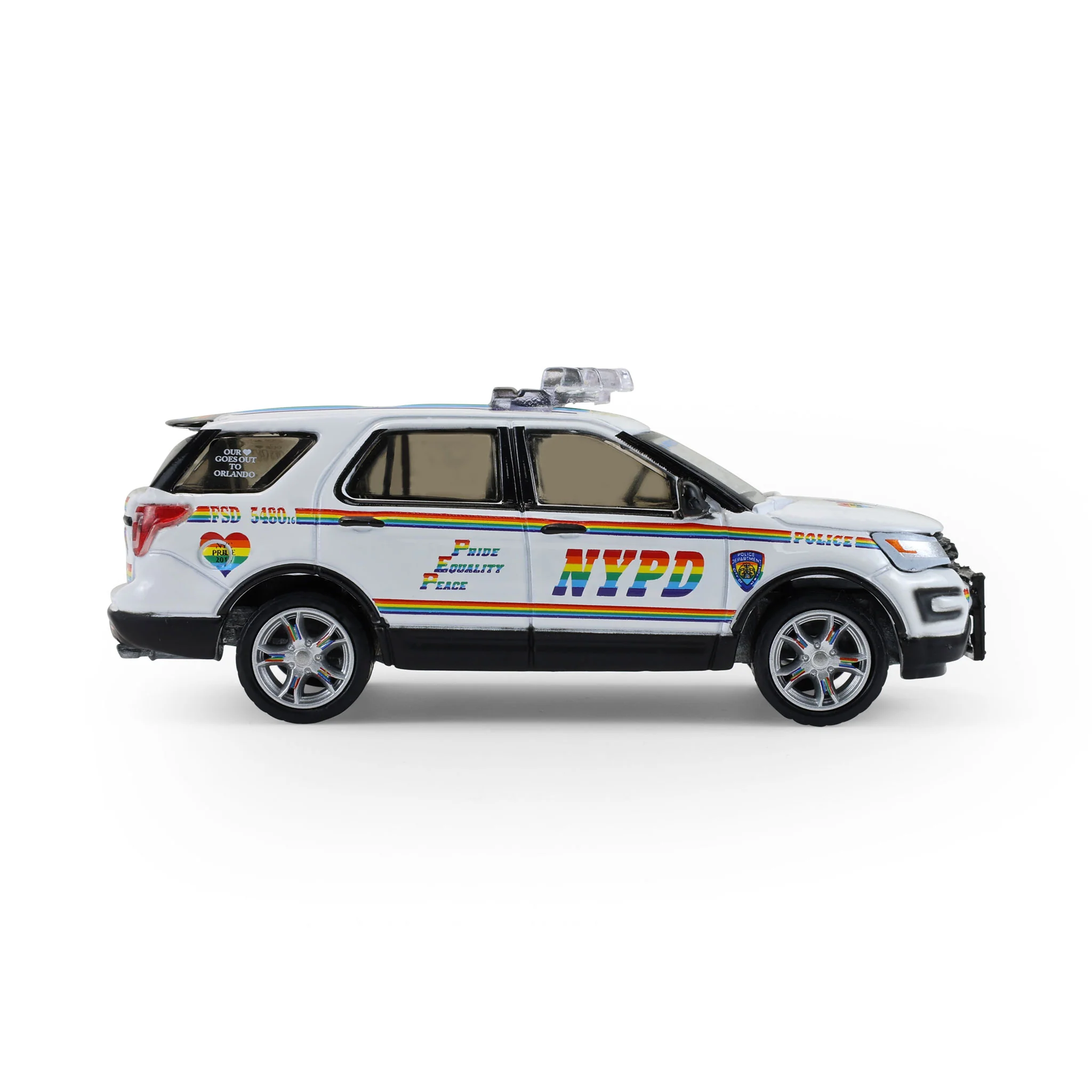 1/64 2016 Ford Explorer, NYPD Pride Livery, Hot Pursuit Series 47 - Image 4