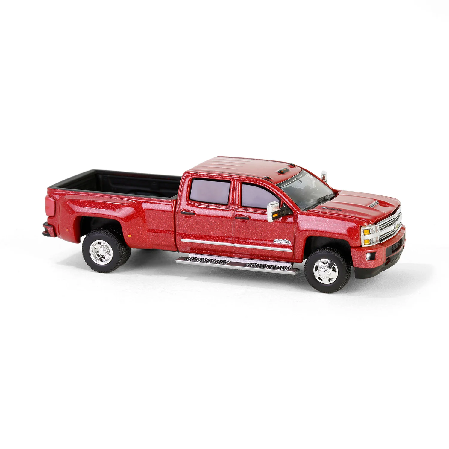 1/64 2018 Chevrolet Silverado 3500 HD High Country Dually Pickup Truck, Cajun Red Metallic, Dually Drivers Series 15 - Image 2