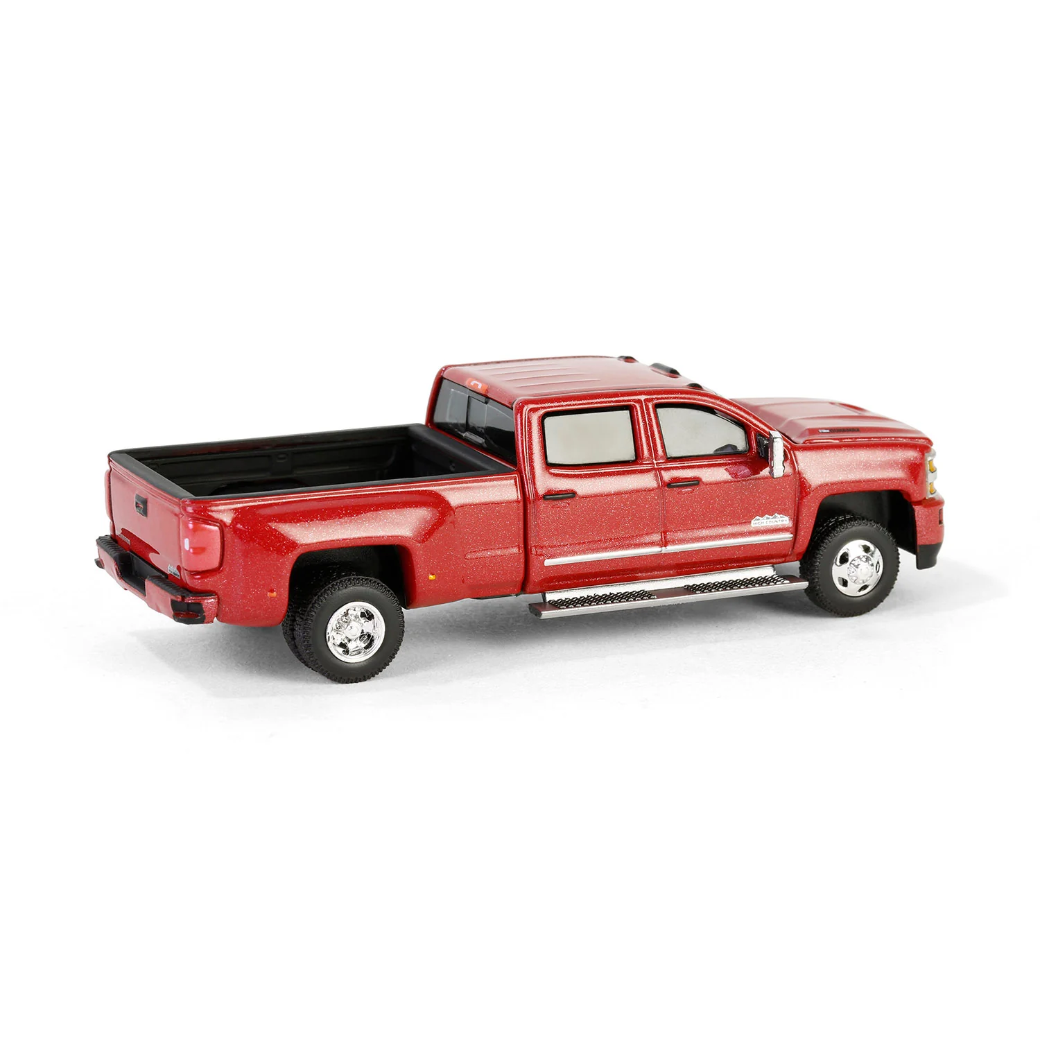 1/64 2018 Chevrolet Silverado 3500 HD High Country Dually Pickup Truck, Cajun Red Metallic, Dually Drivers Series 15 - Image 3