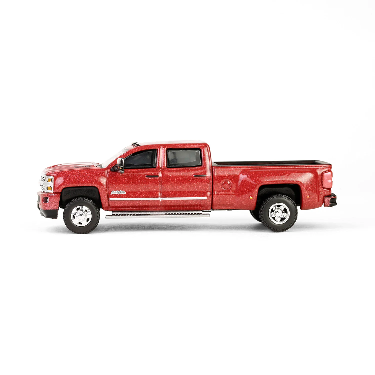 1/64 2018 Chevrolet Silverado 3500 HD High Country Dually Pickup Truck, Cajun Red Metallic, Dually Drivers Series 15 - Image 4