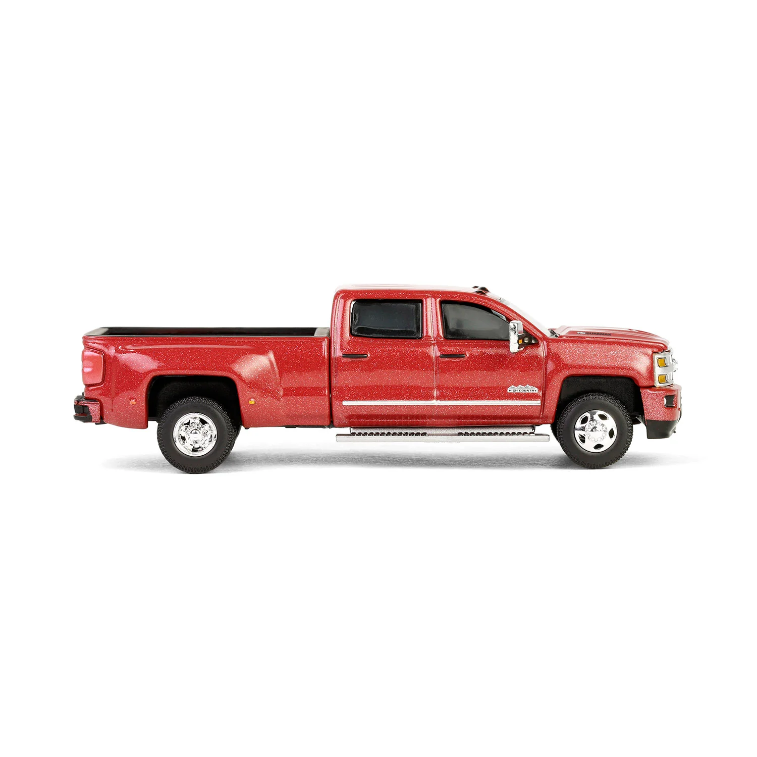 1/64 2018 Chevrolet Silverado 3500 HD High Country Dually Pickup Truck, Cajun Red Metallic, Dually Drivers Series 15 - Image 7