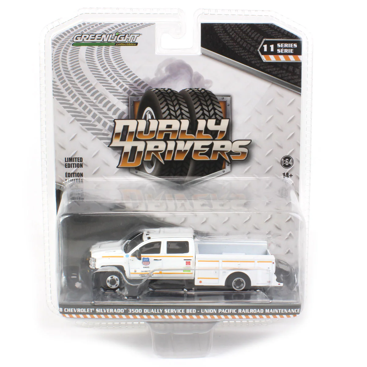 1/64 2018 Chevrolet Silverado 3500 Service Bed, Union Pacific Maintenance, Dually Drivers 11 - Image 5