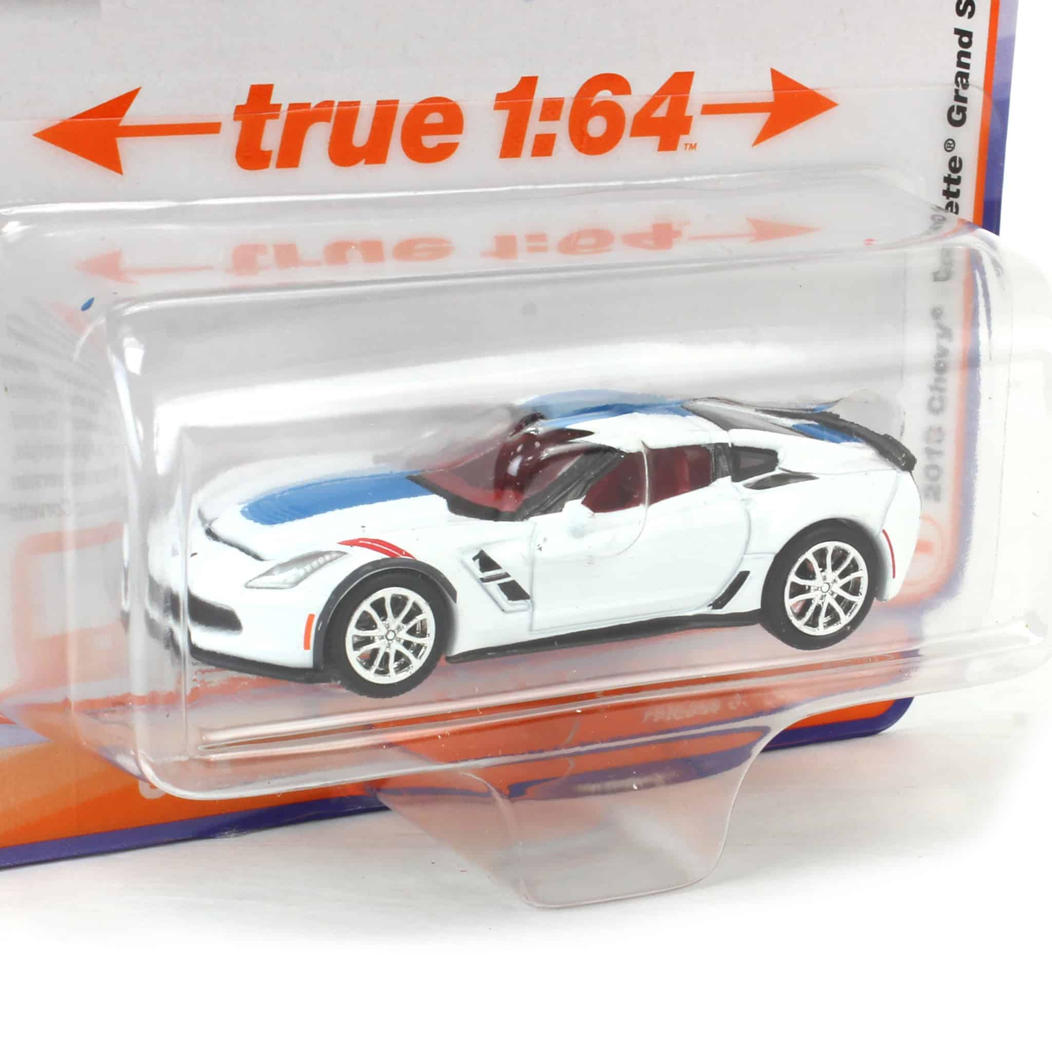 1/64 2018 Chevy Corvette Grand Sport, Arctic White Body, Auto World - Image 2
