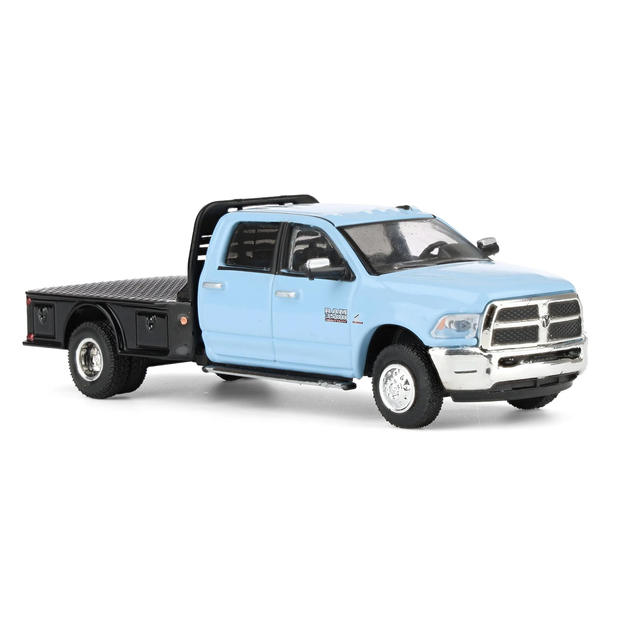 1/64 2018 Ram 3500 Dually Flatbed, Robin’s Egg Blue, Dually Drivers Series 16 - Image 2