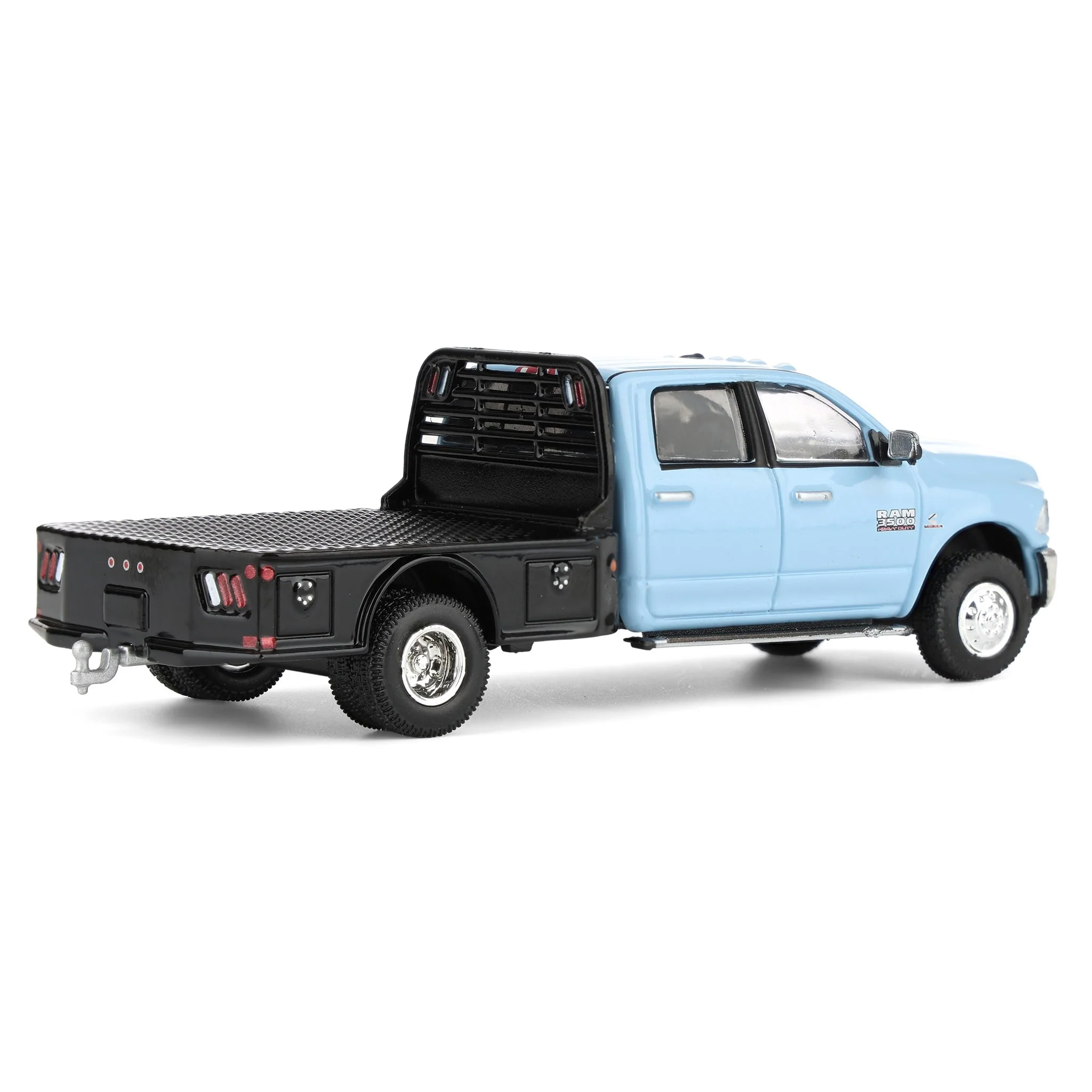 1/64 2018 Ram 3500 Dually Flatbed, Robin’s Egg Blue, Dually Drivers Series 16 - Image 3